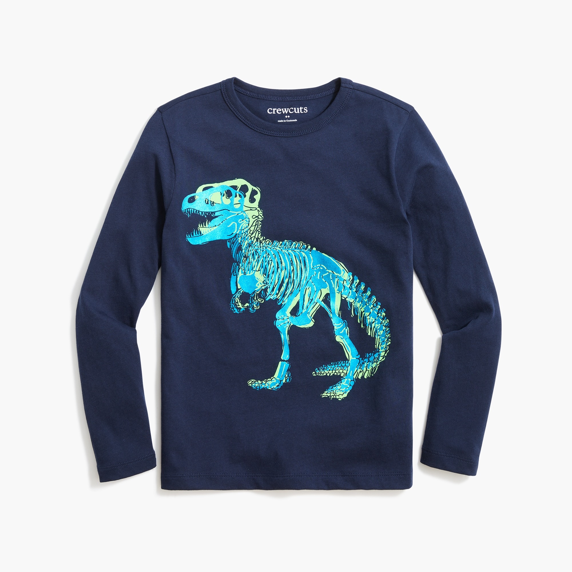 Boys' long-sleeve T.rex bones graphic tee