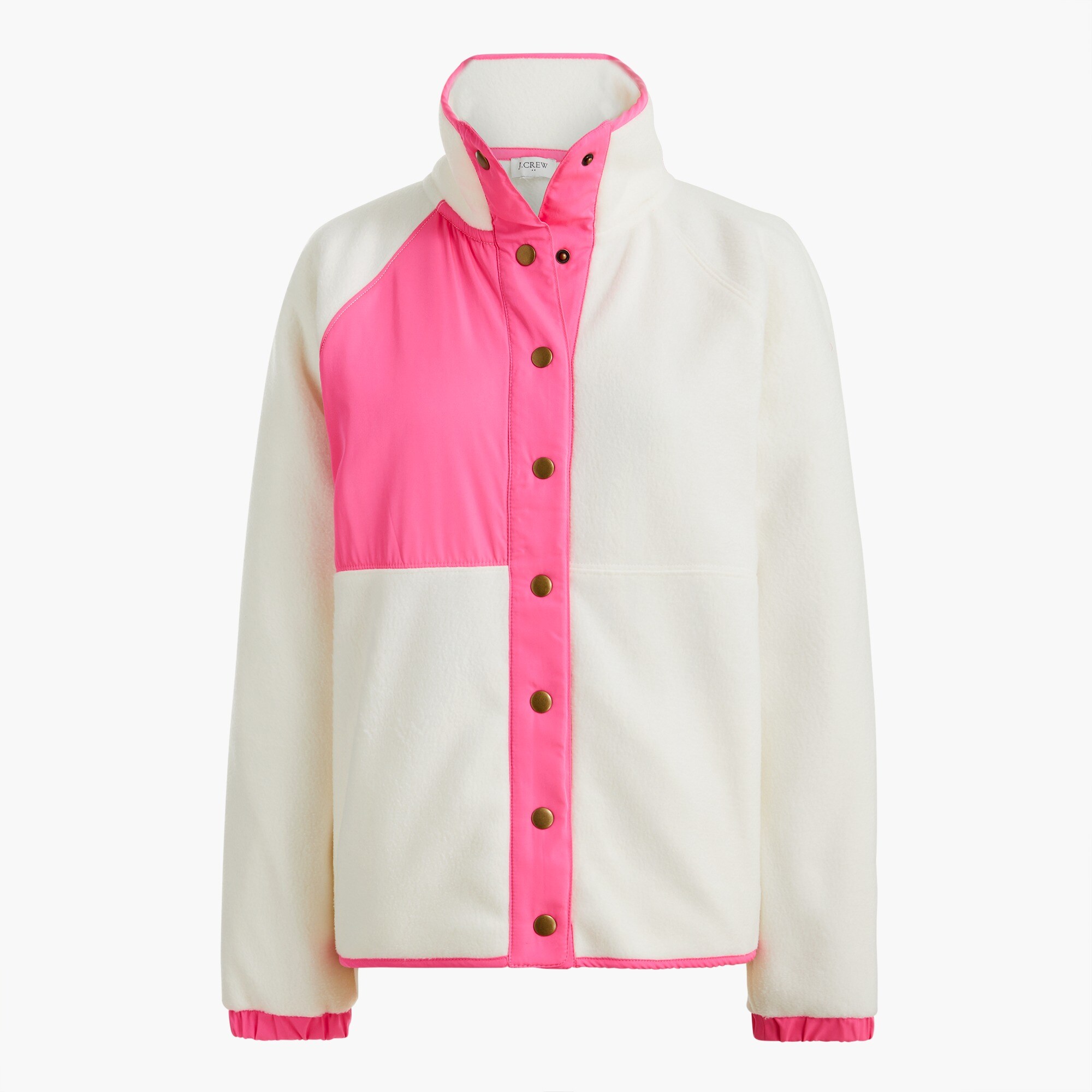 sherpa jacket with snaps for women