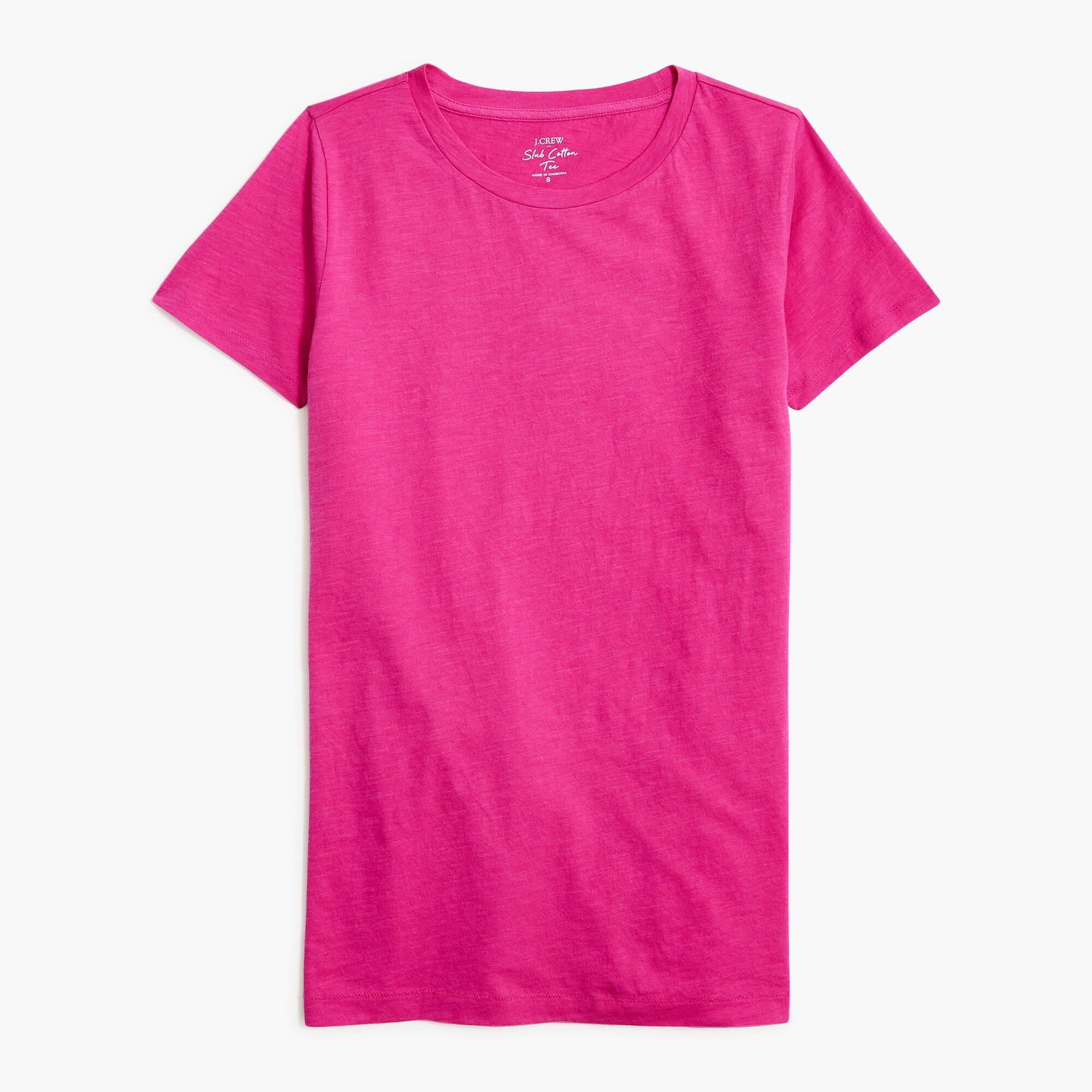 Factory: Vintage Slub Cotton Crewneck Tee For Women