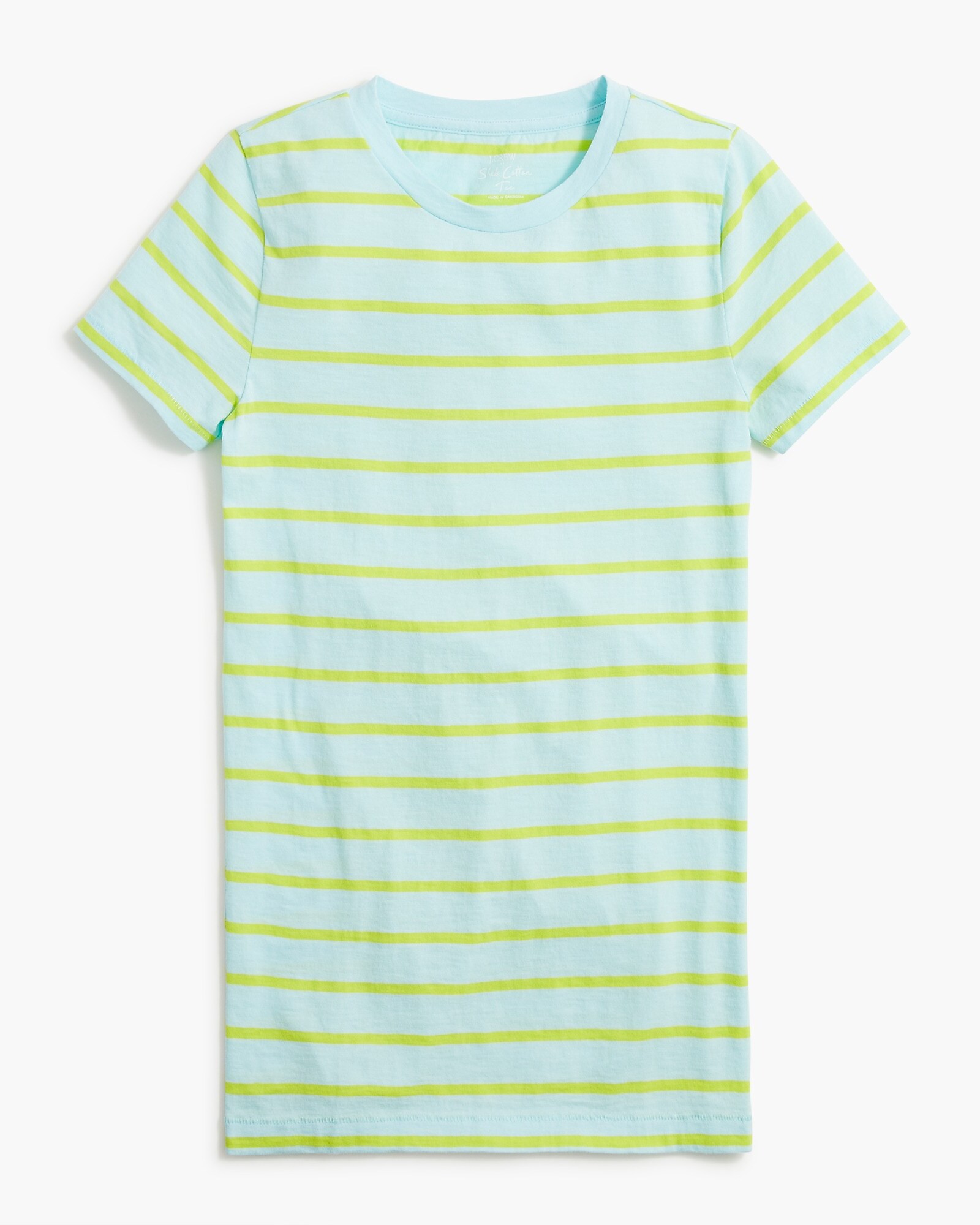 Factory: Striped Vintage Slub Cotton Crewneck Tee For Women Factory: Striped Vintage Slub Cotton Crewneck Tee For Women