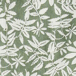 Short-sleeve linen-blend printed shirt PALE SPINACH IVORY factory: short-sleeve linen-blend printed shirt for men