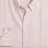 Slim Untucked Striped flex oxford shirt