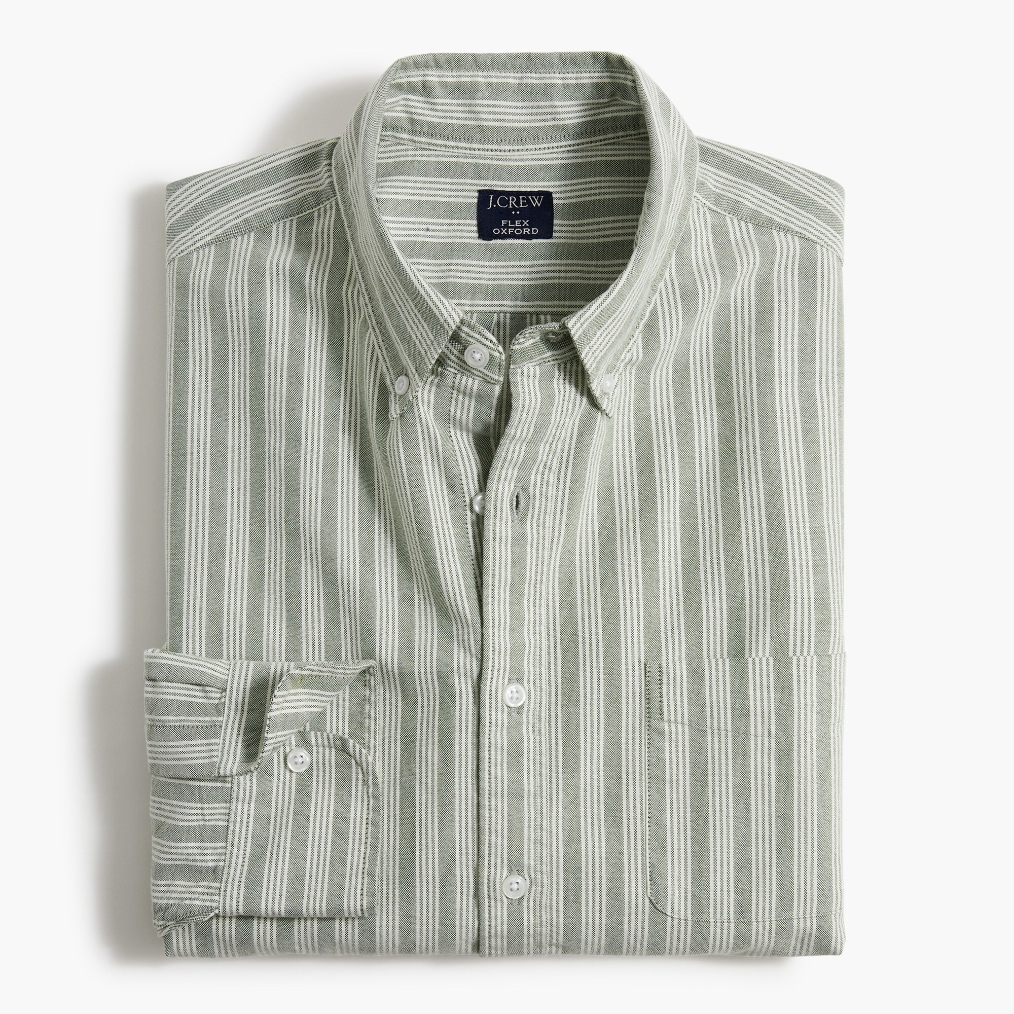 striped flex oxford shirt for men