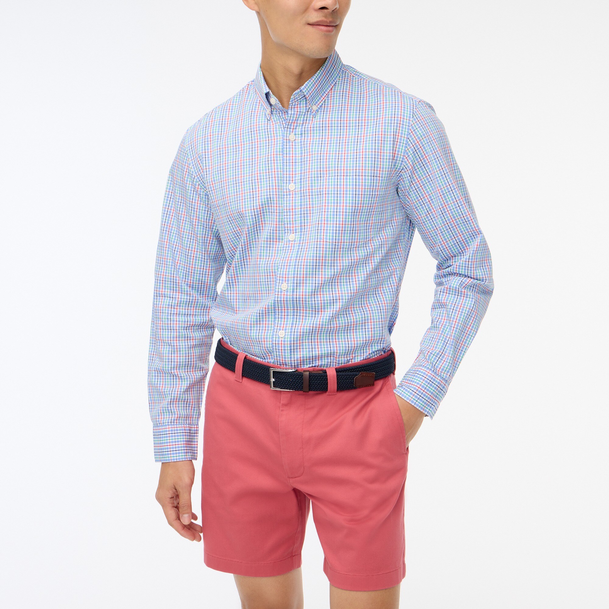 mens Slim Untucked flex performance casual shirt