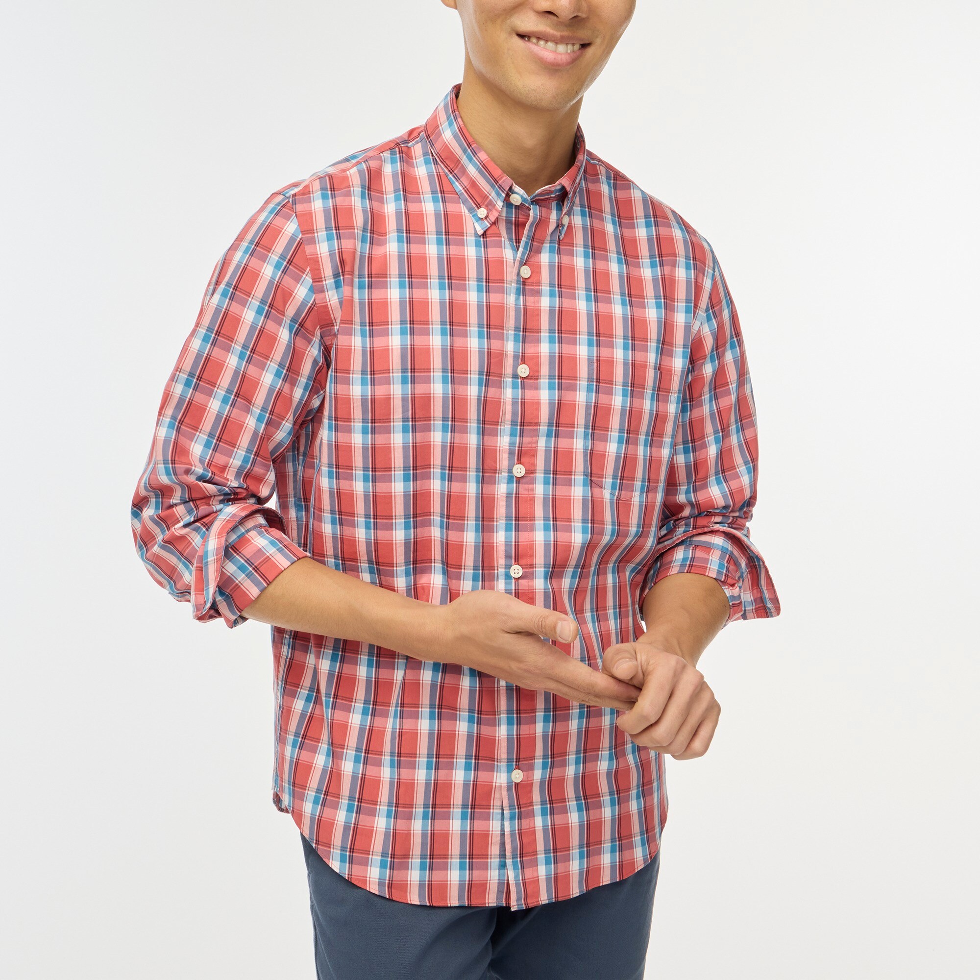 mens Slim Untucked flex performance casual shirt