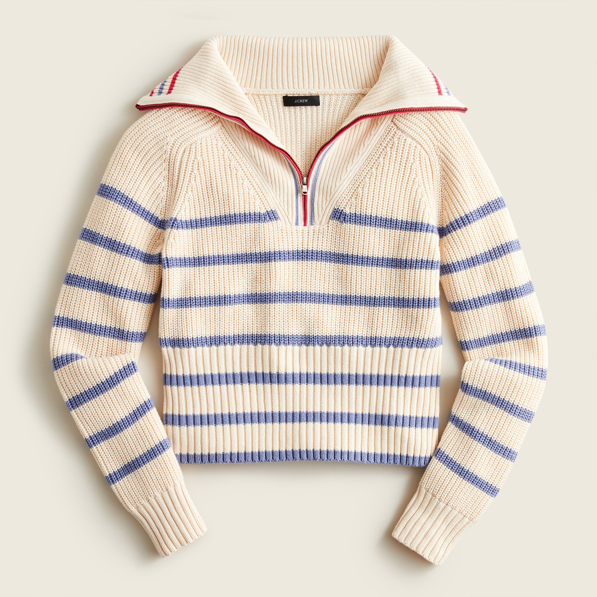 Cotton-cashmere pullover in stripe