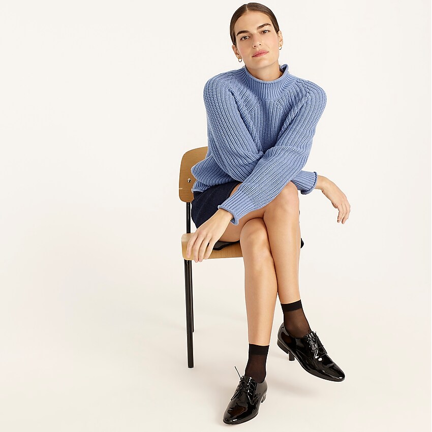 j.crew: relaxed rollneck? sweater for women, right side, view zoomed