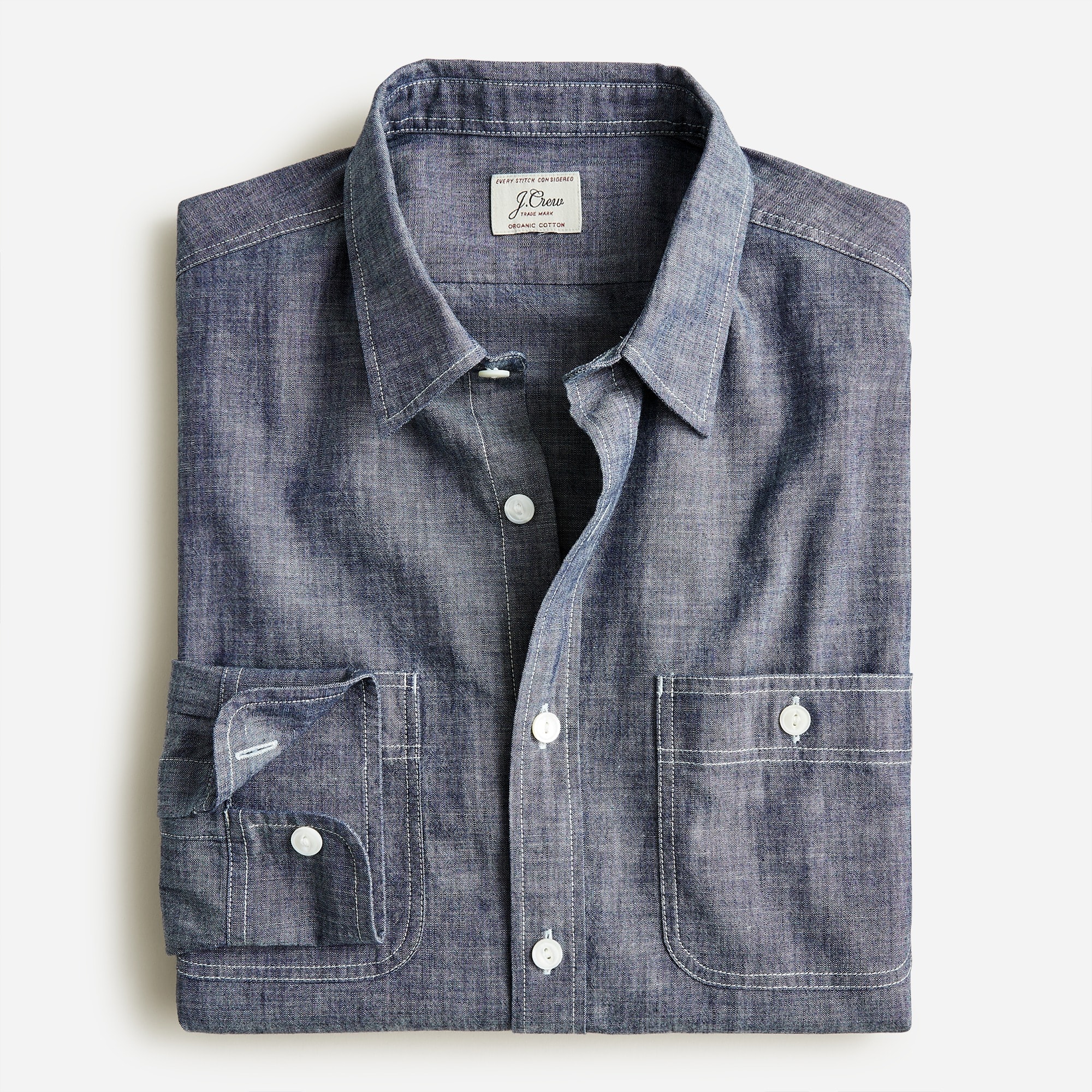 Indigo chambray workshirt