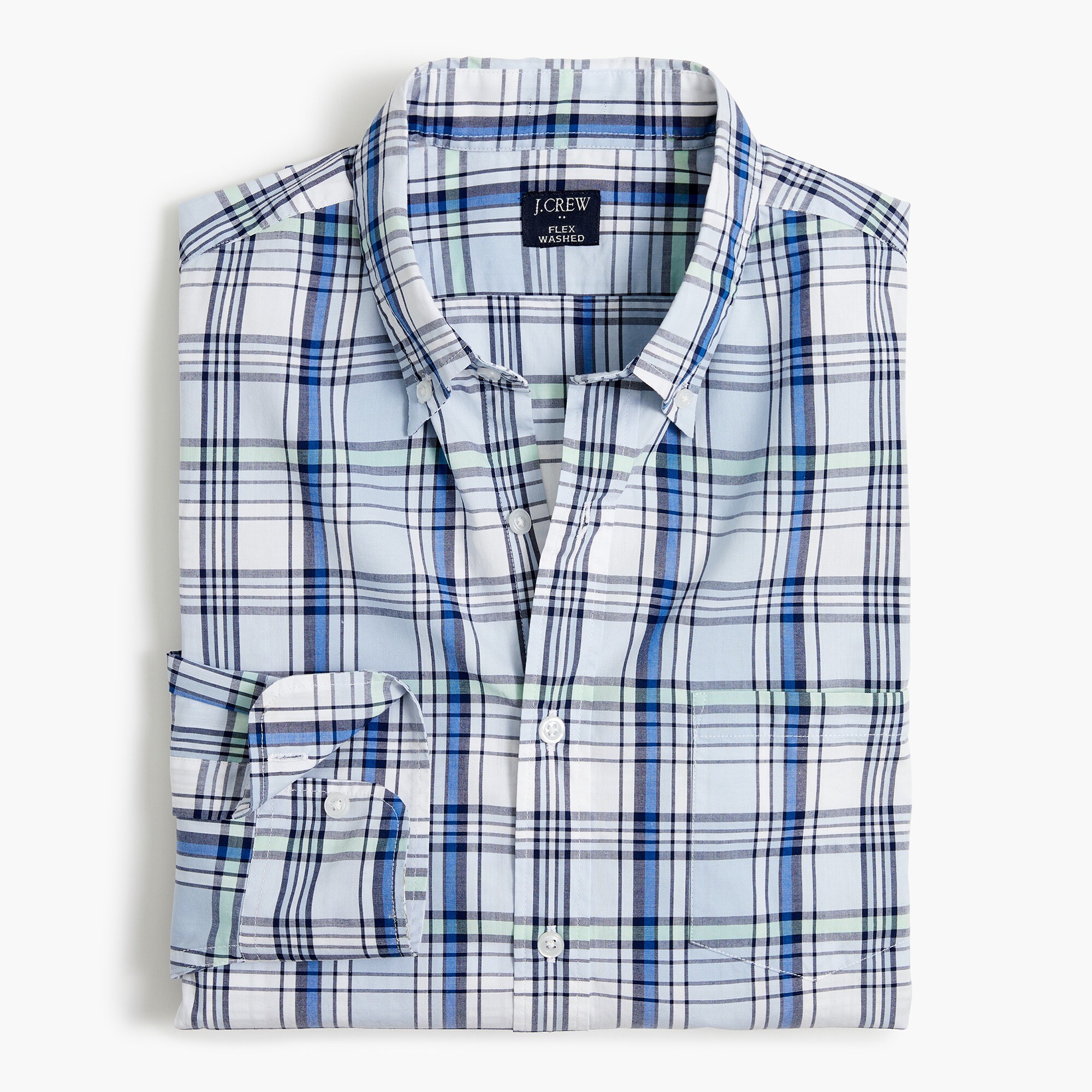 plaid flex casual shirt for men