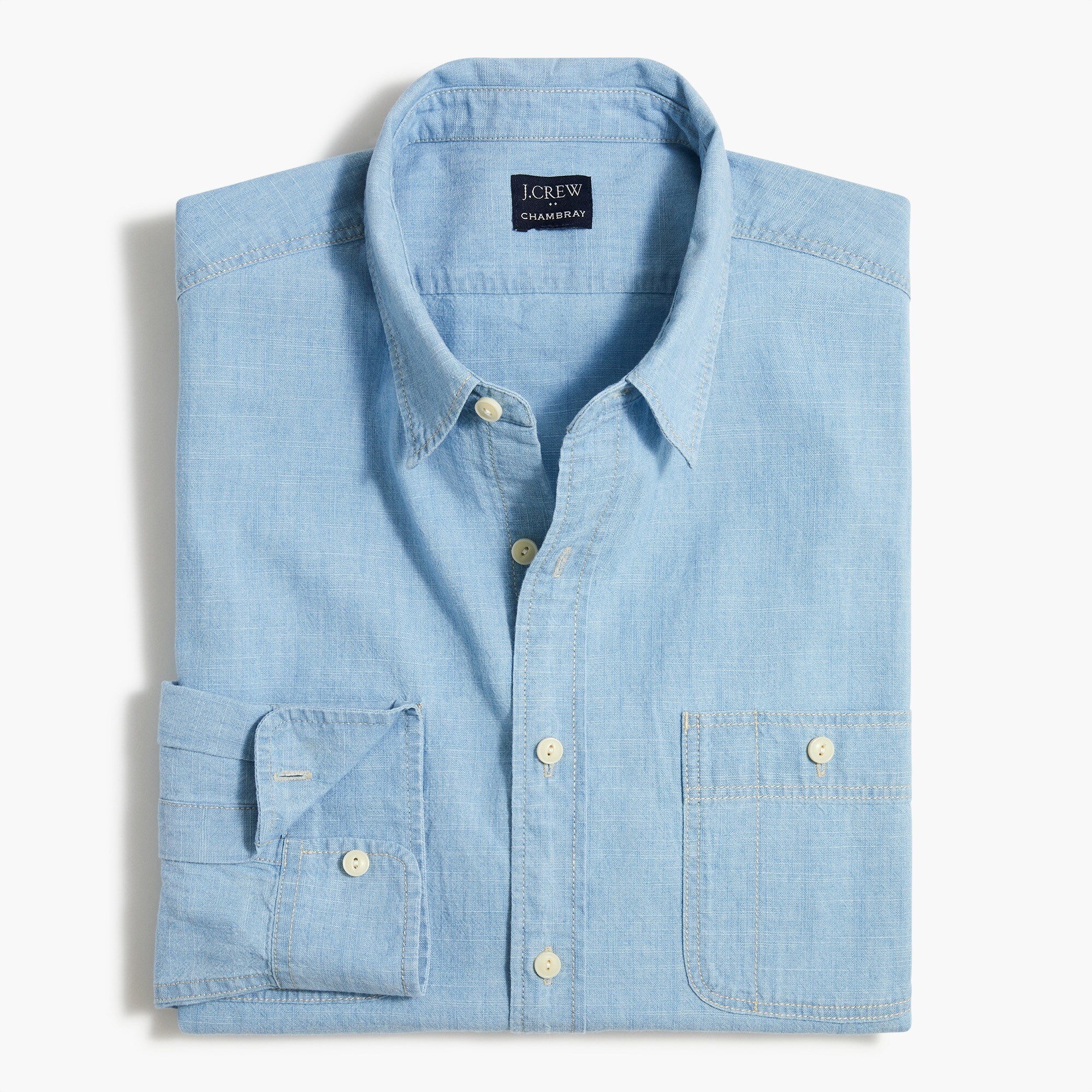 chambray utility shirt for men