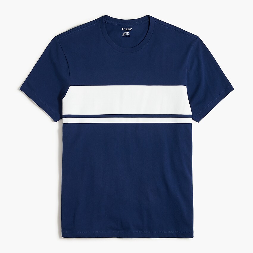 factory: double-striped tee for men, right side, view zoomed