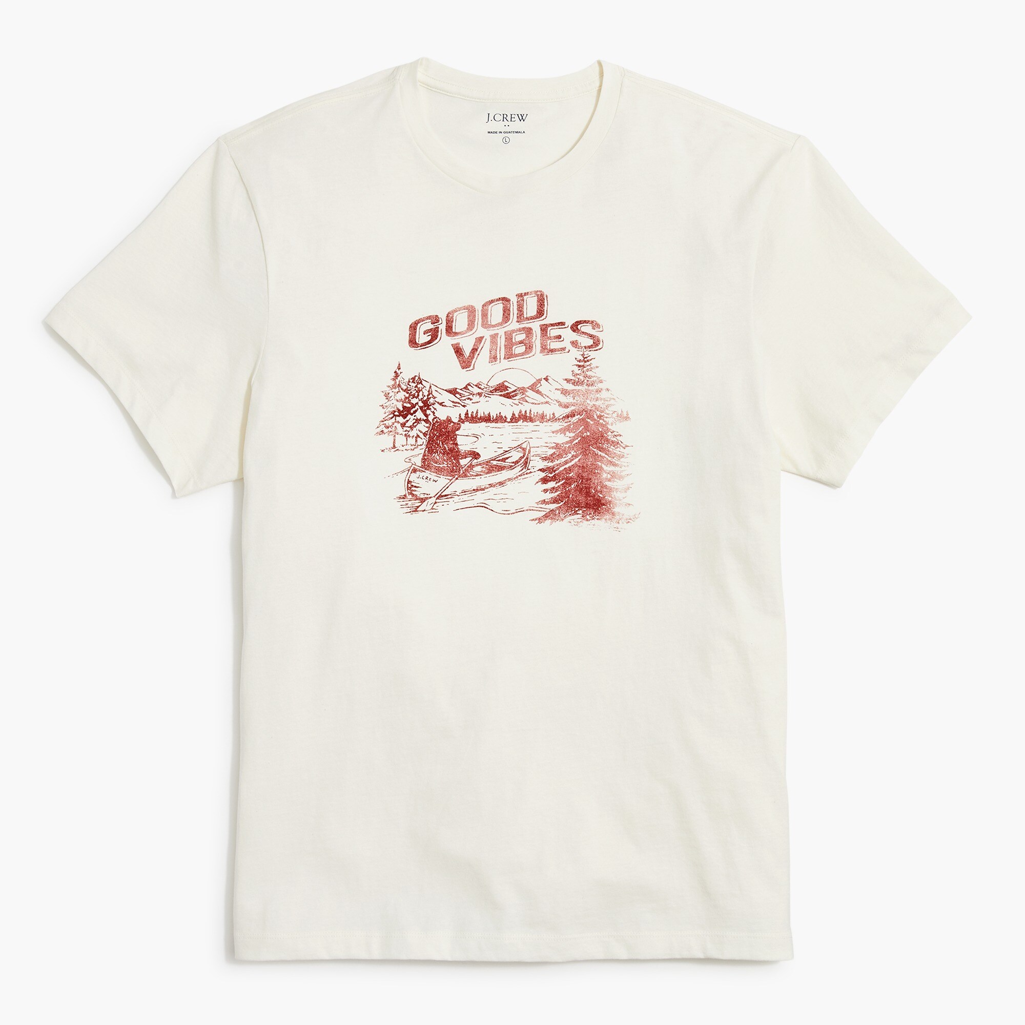 "good vibes" graphic tee for men