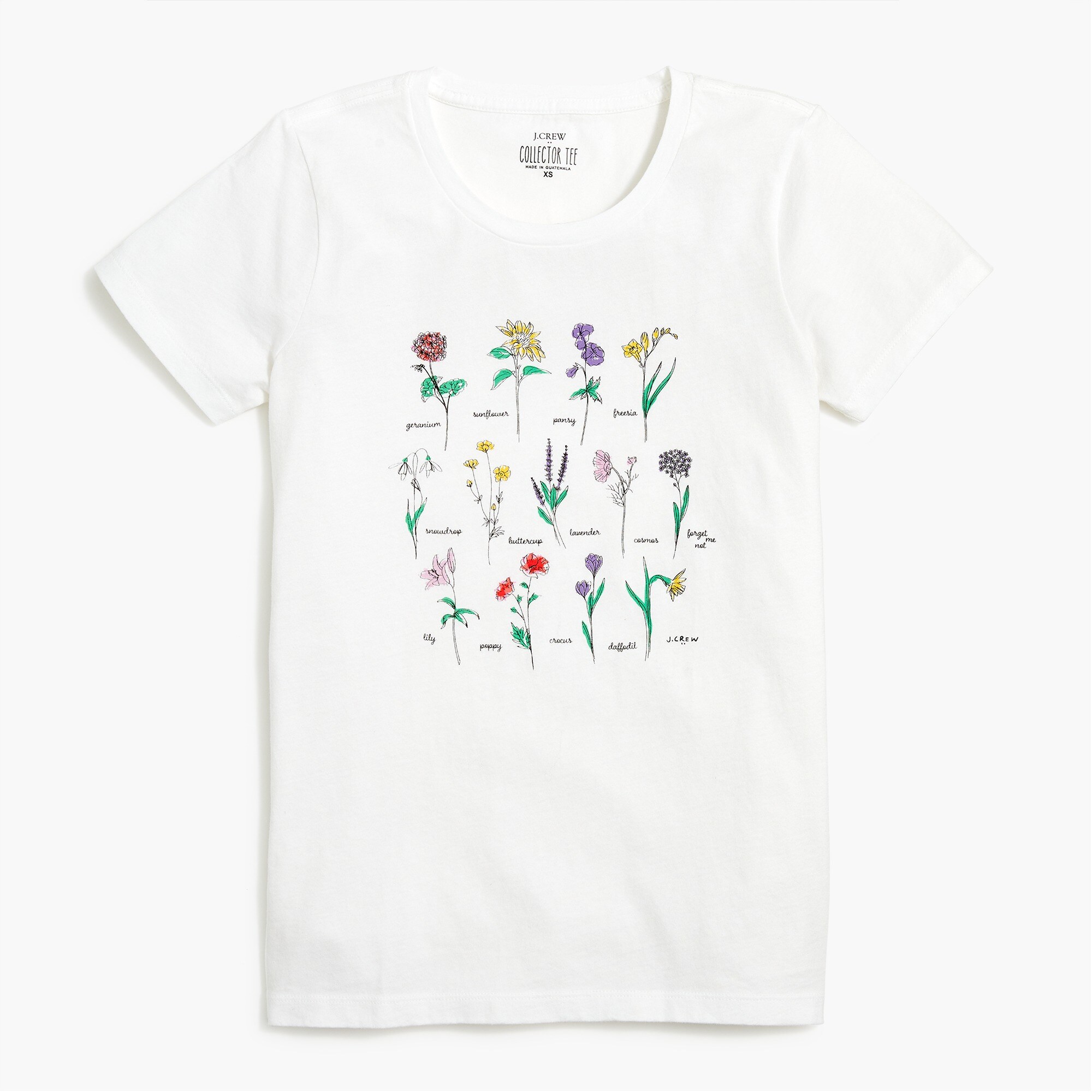 flower grid graphic tee for women