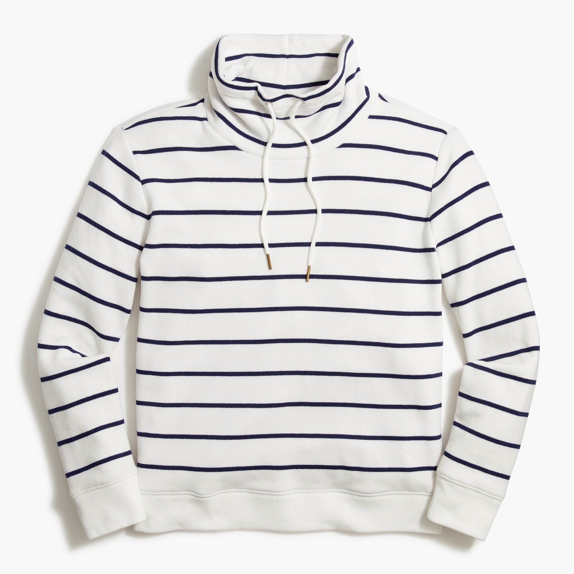 Striped funnelneck sweatshirt in cloudspun fleece