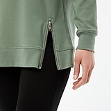Side zip sweatshirt tunic