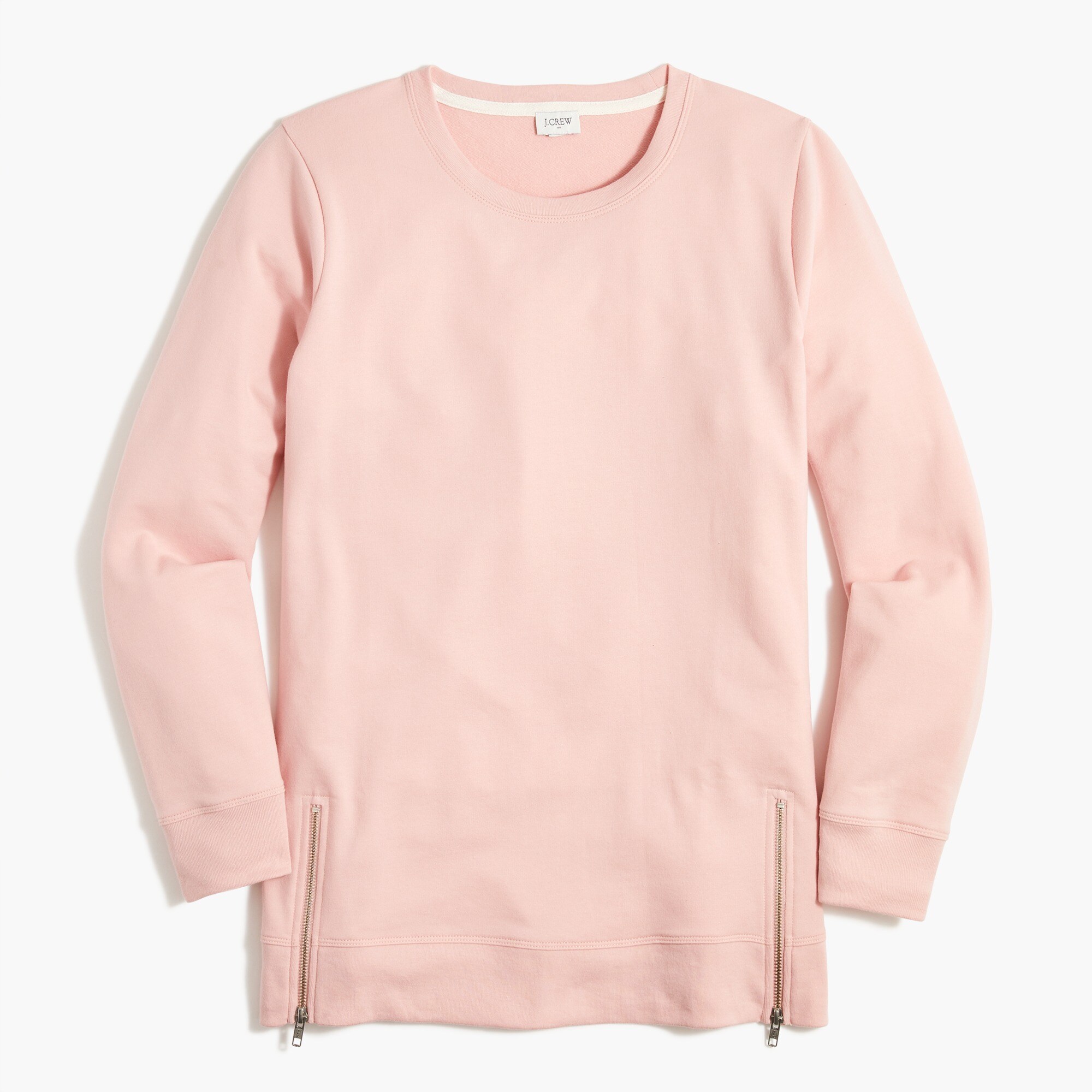 Side zip sweatshirt tunic
