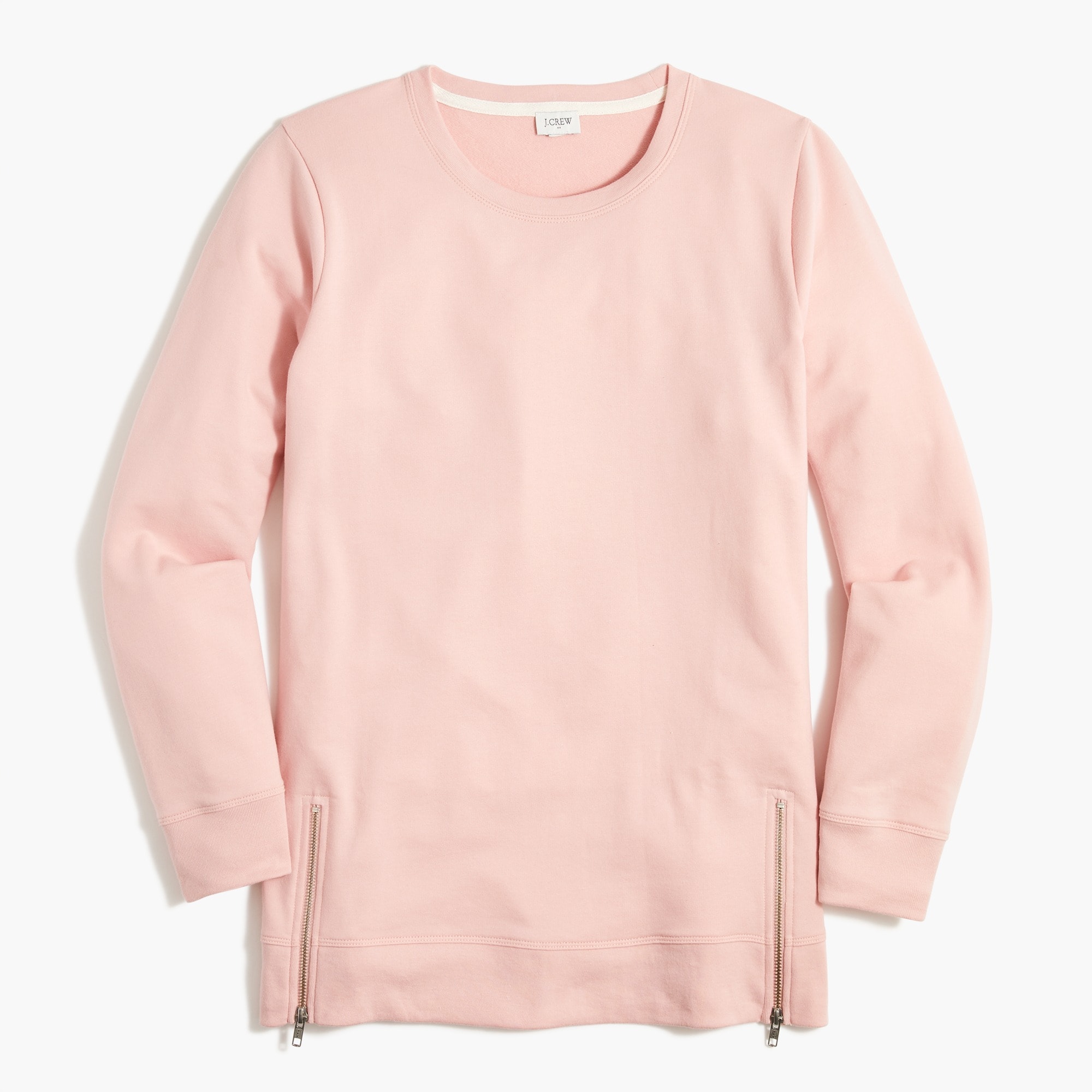 Side zip sweatshirt tunic