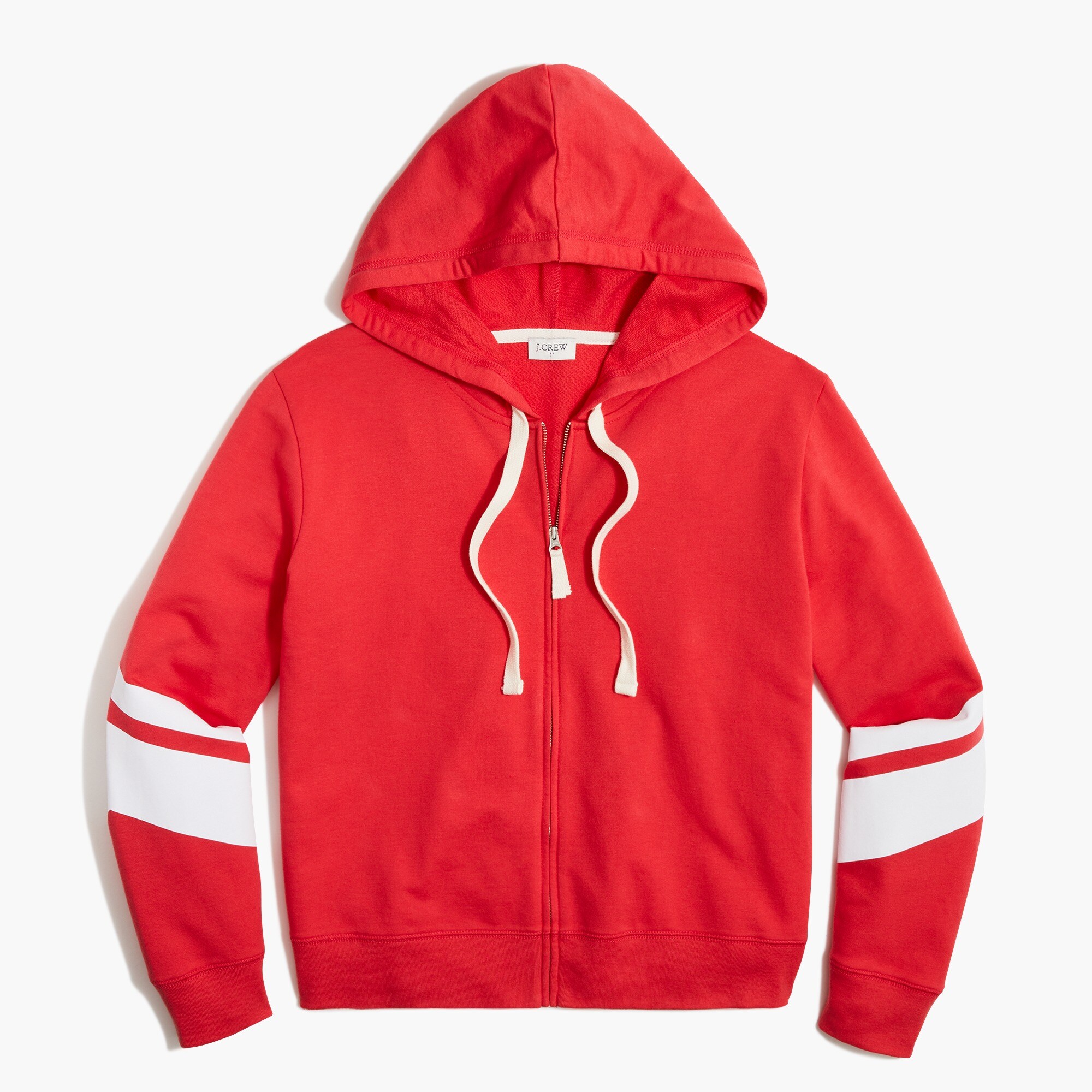 Full-zip hoodie with stripe