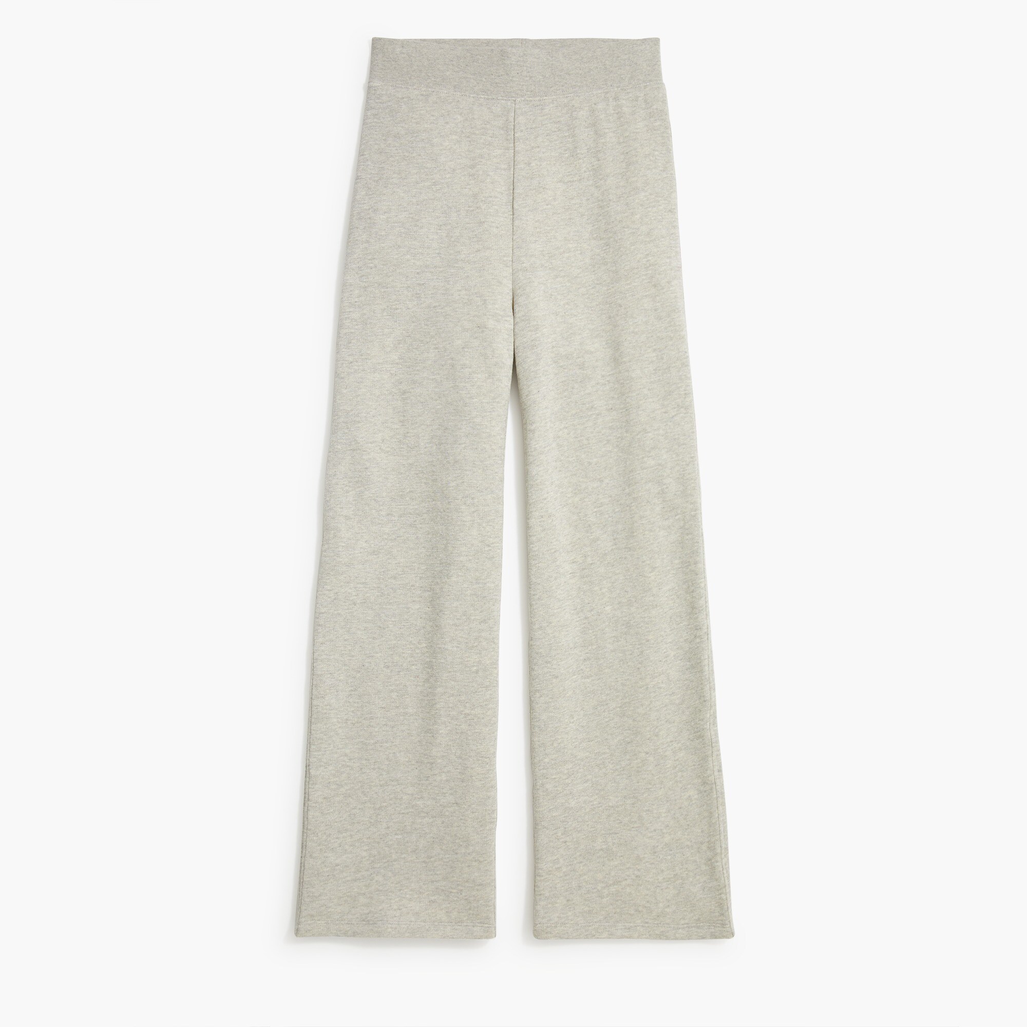 Cotton terry wide-leg sweatpant