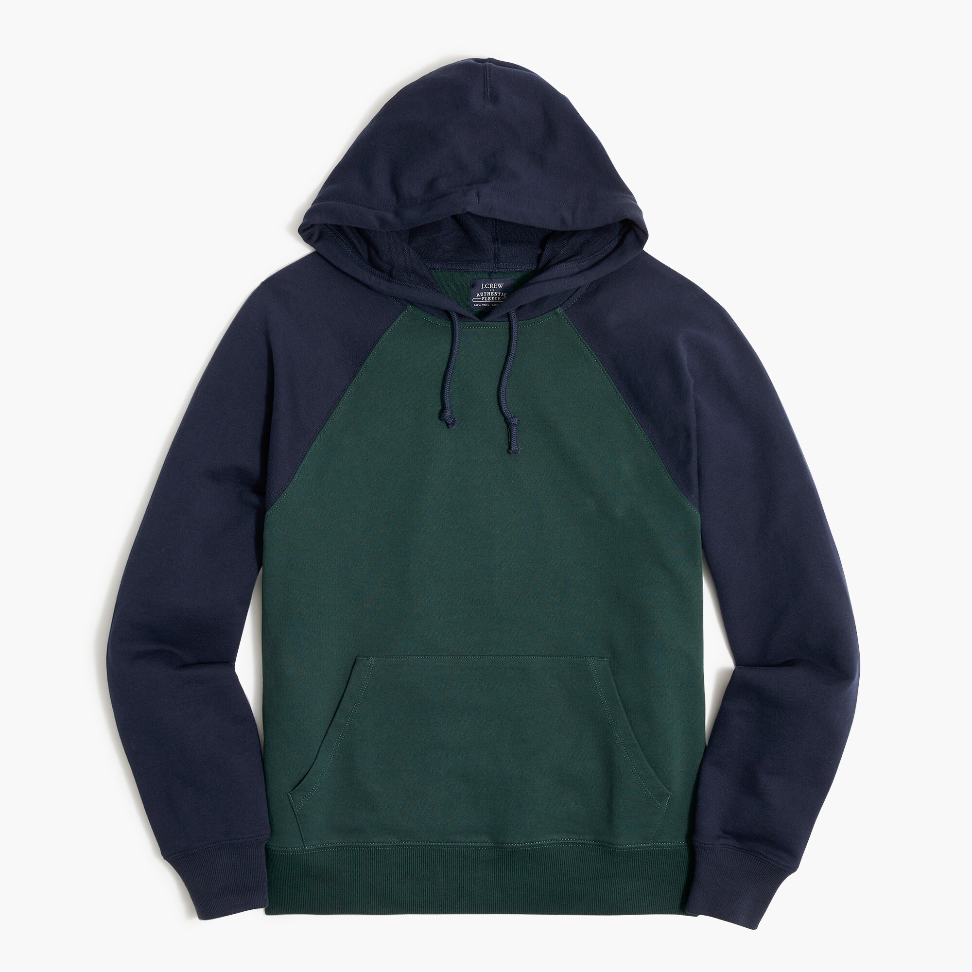 colorblock cotton terry hoodie for men