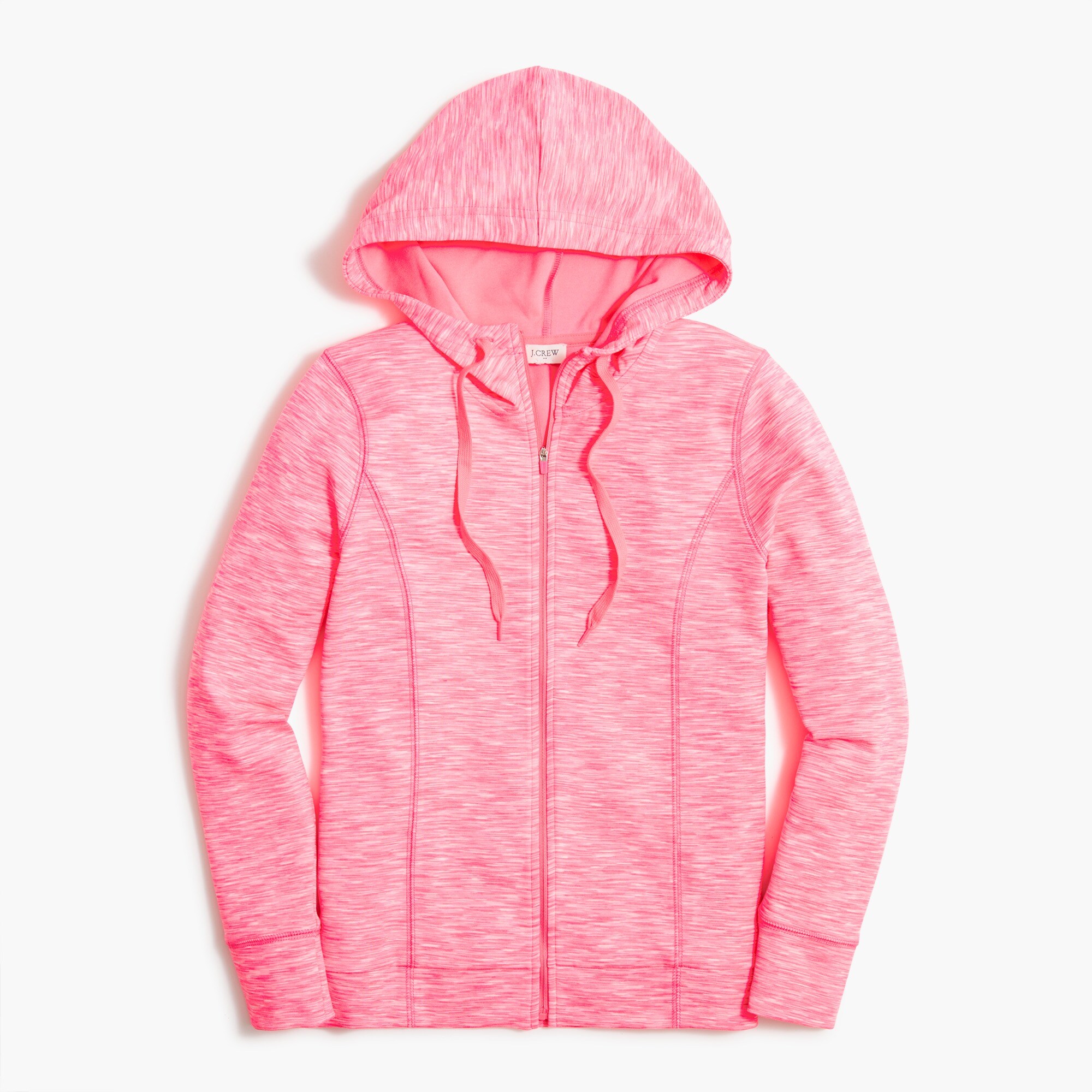 space-dyed full-zip hoodie for women