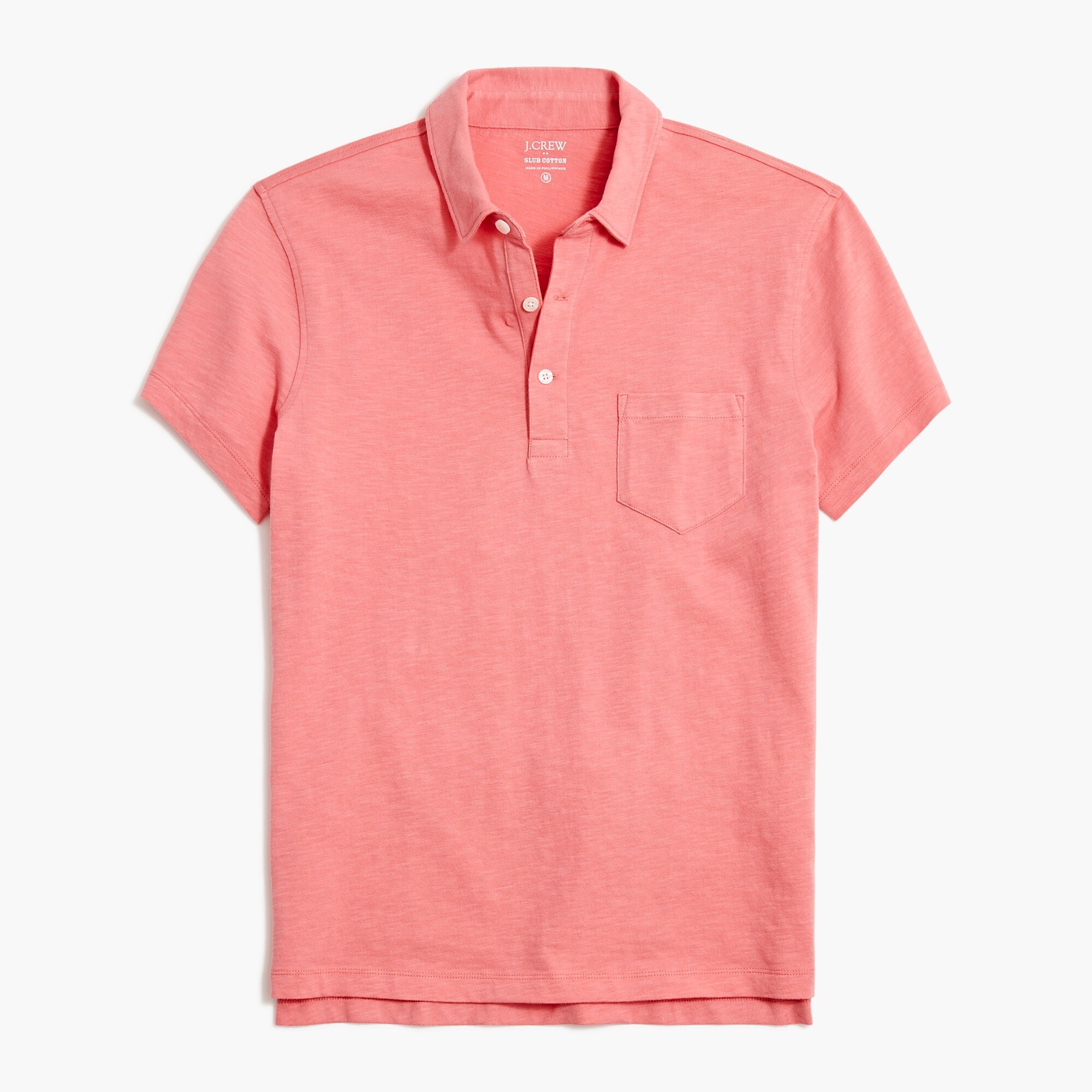 slub jersey pocket polo shirt for men