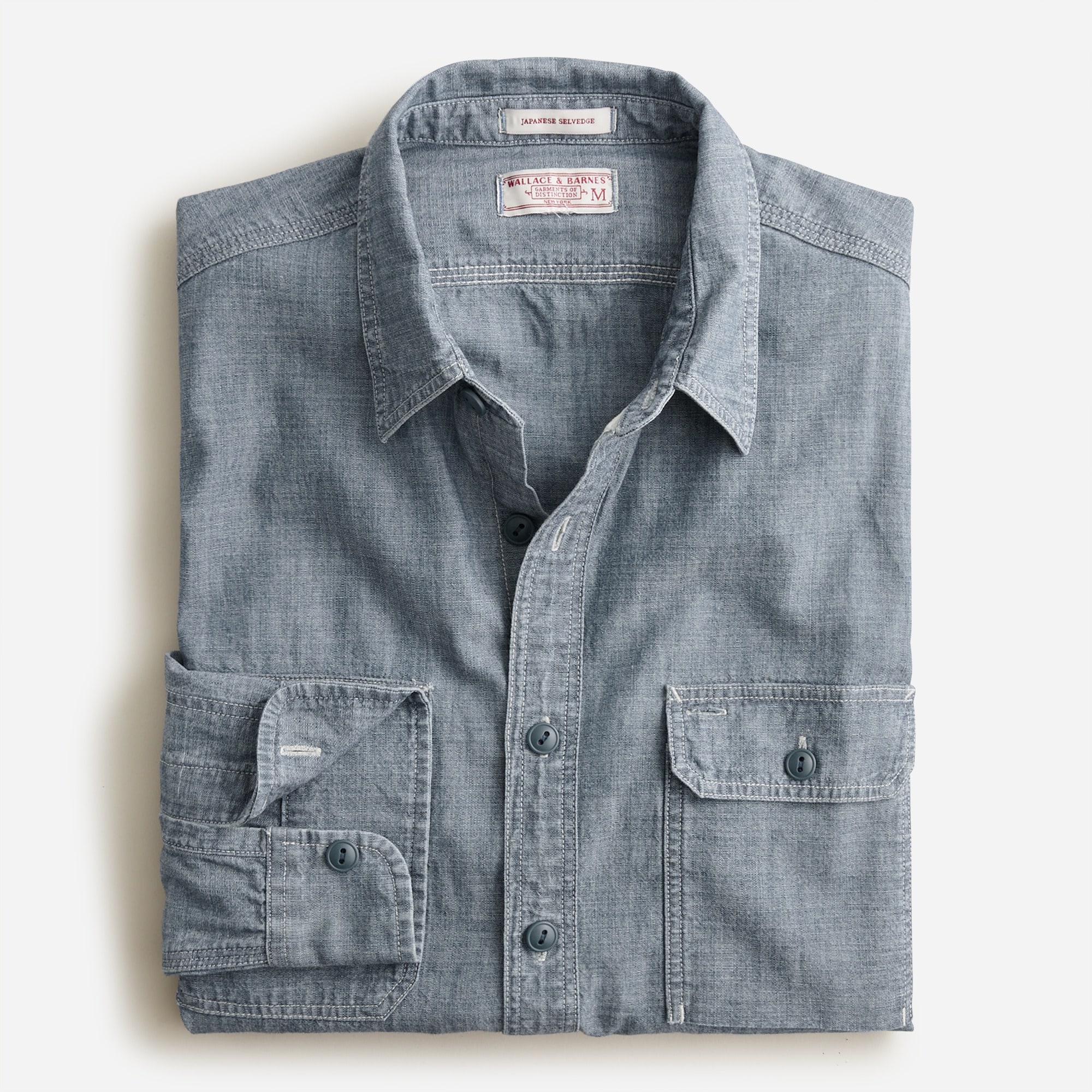 J.Crew: Wallace & Barnes Naval Workshirt In Japanese Selvedge Chambray ...