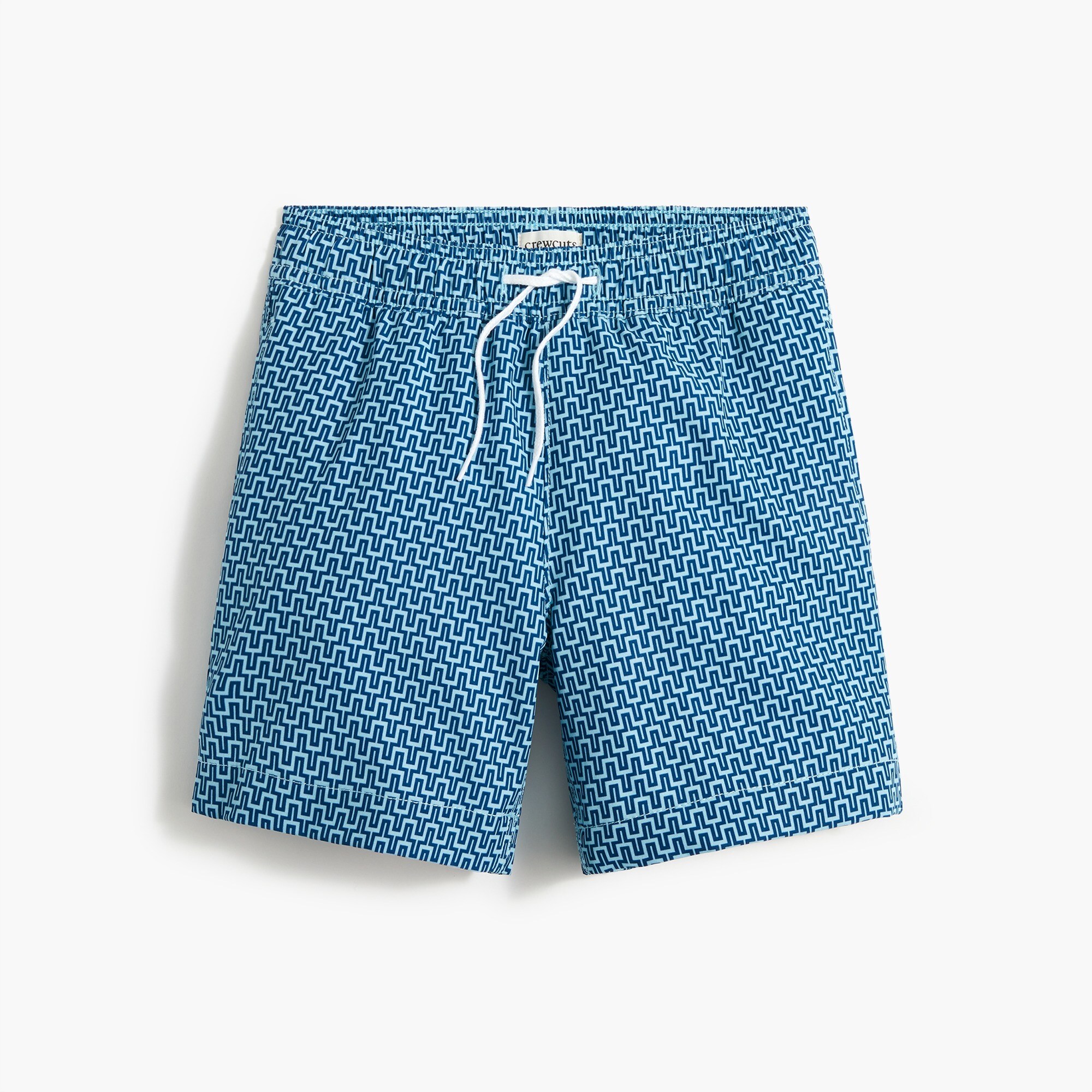 boys Boys&apos; blue geometric swim trunk