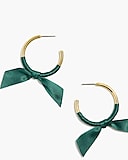 Ribbon-wrapped hoop earrings