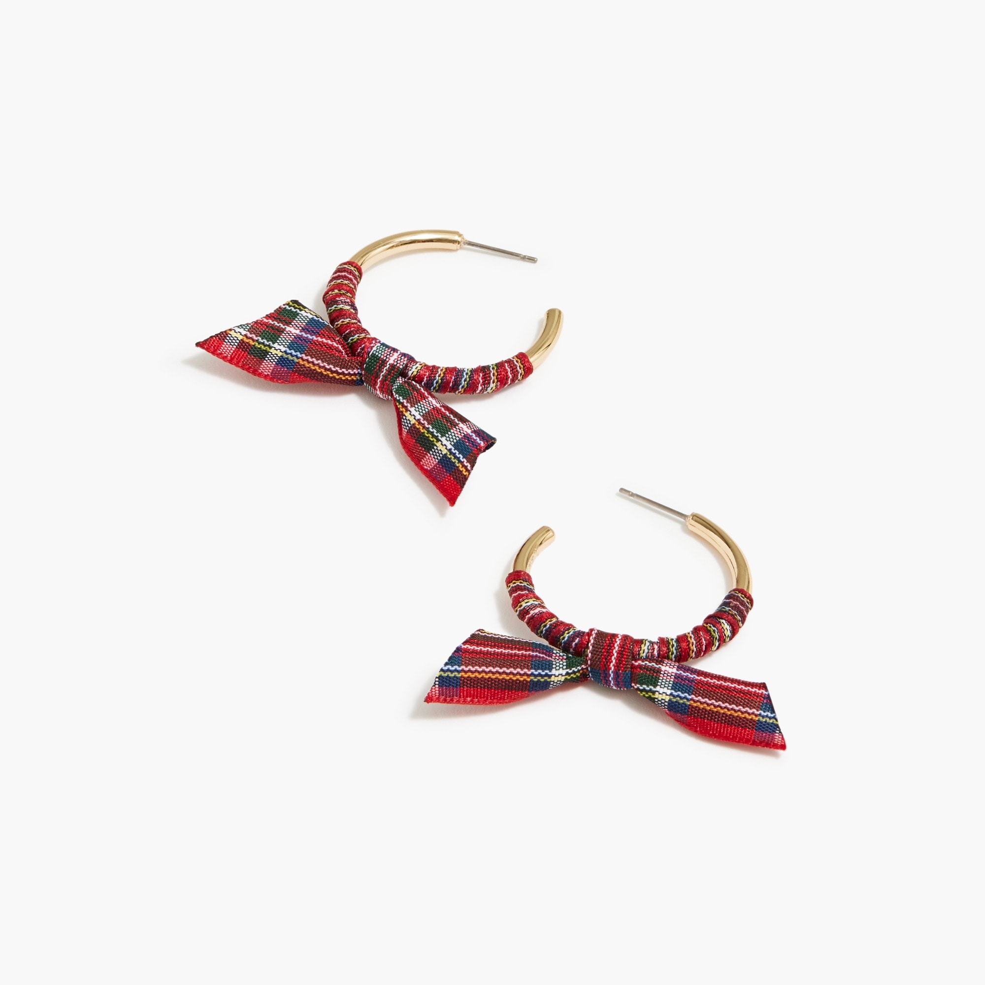 factory: ribbon-wrapped hoop earrings for women
