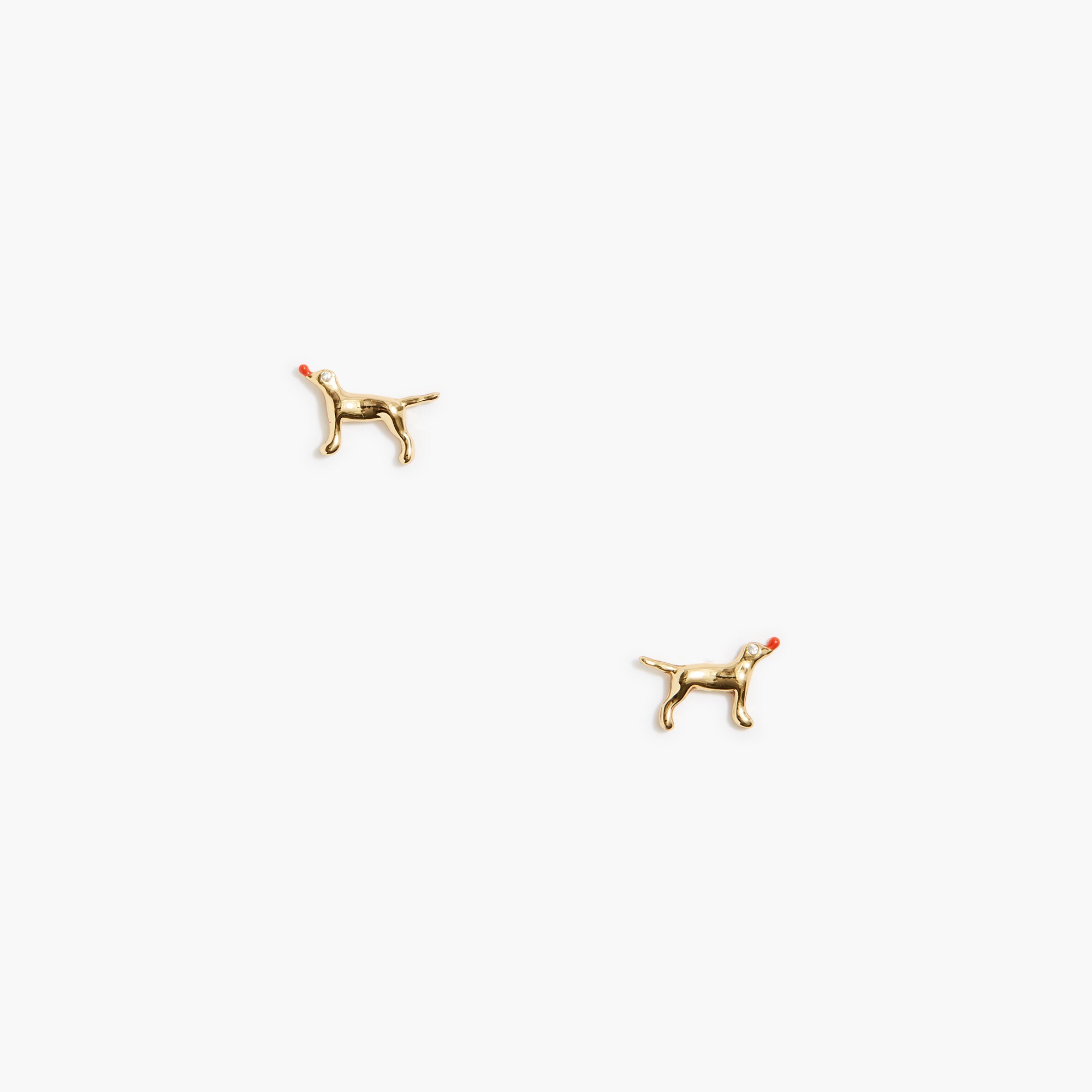 Red-nose dog stud earrings