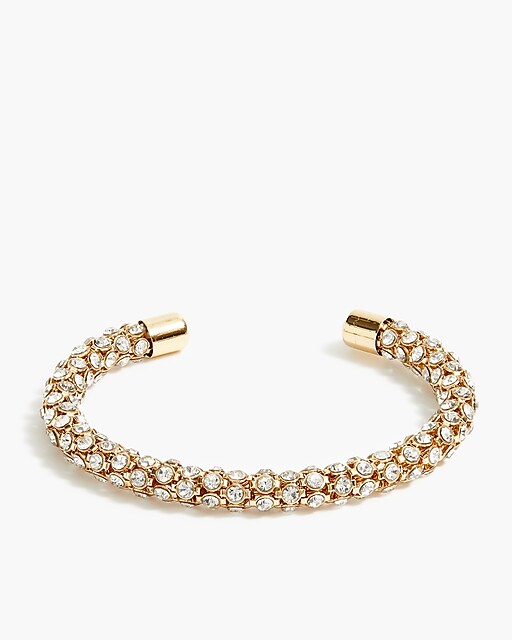 womens Pav&eacute; crystal cuff bracelet