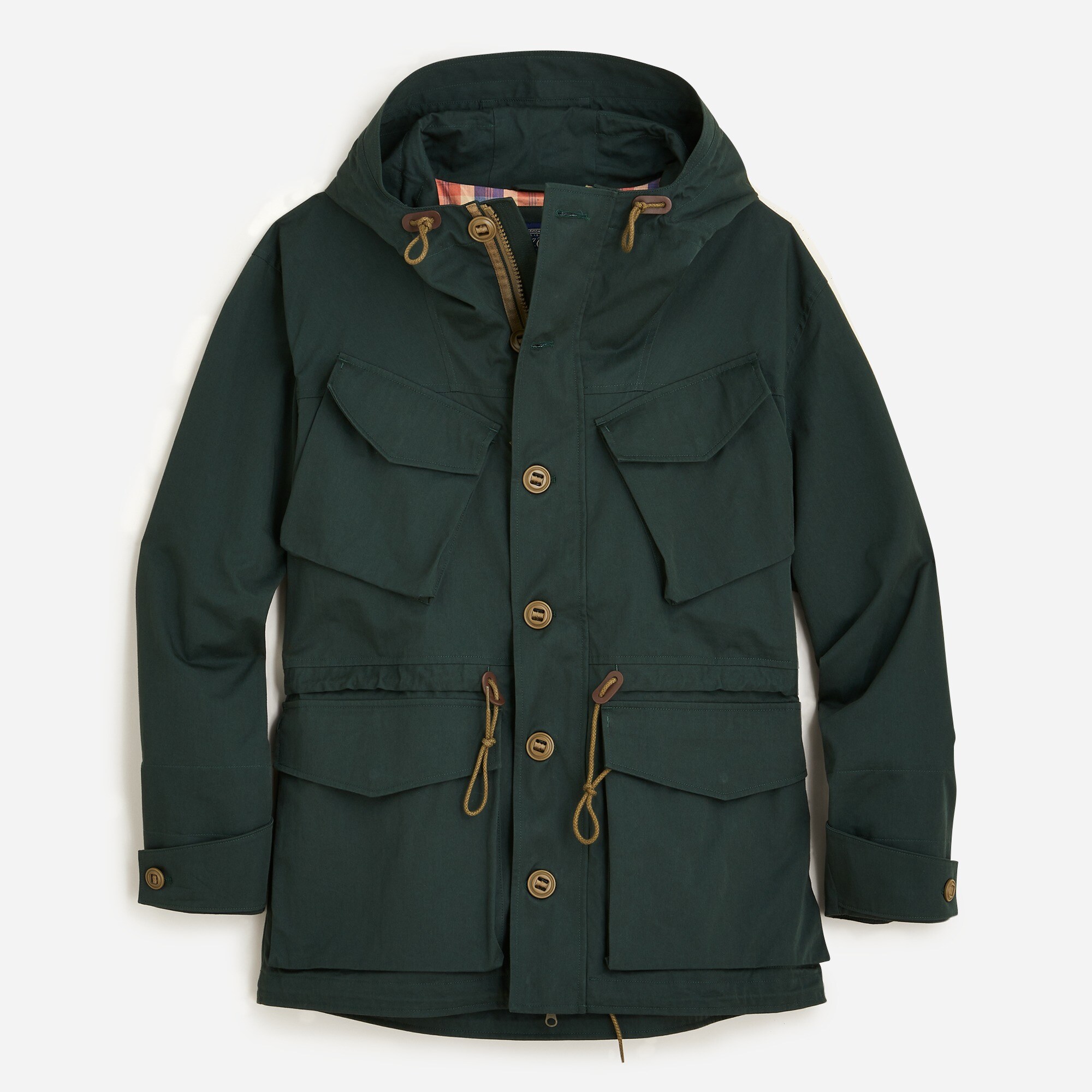 Cotton-nylon blend survey parka