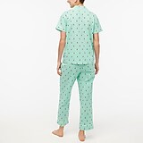 Cotton pajama set with cropped pant