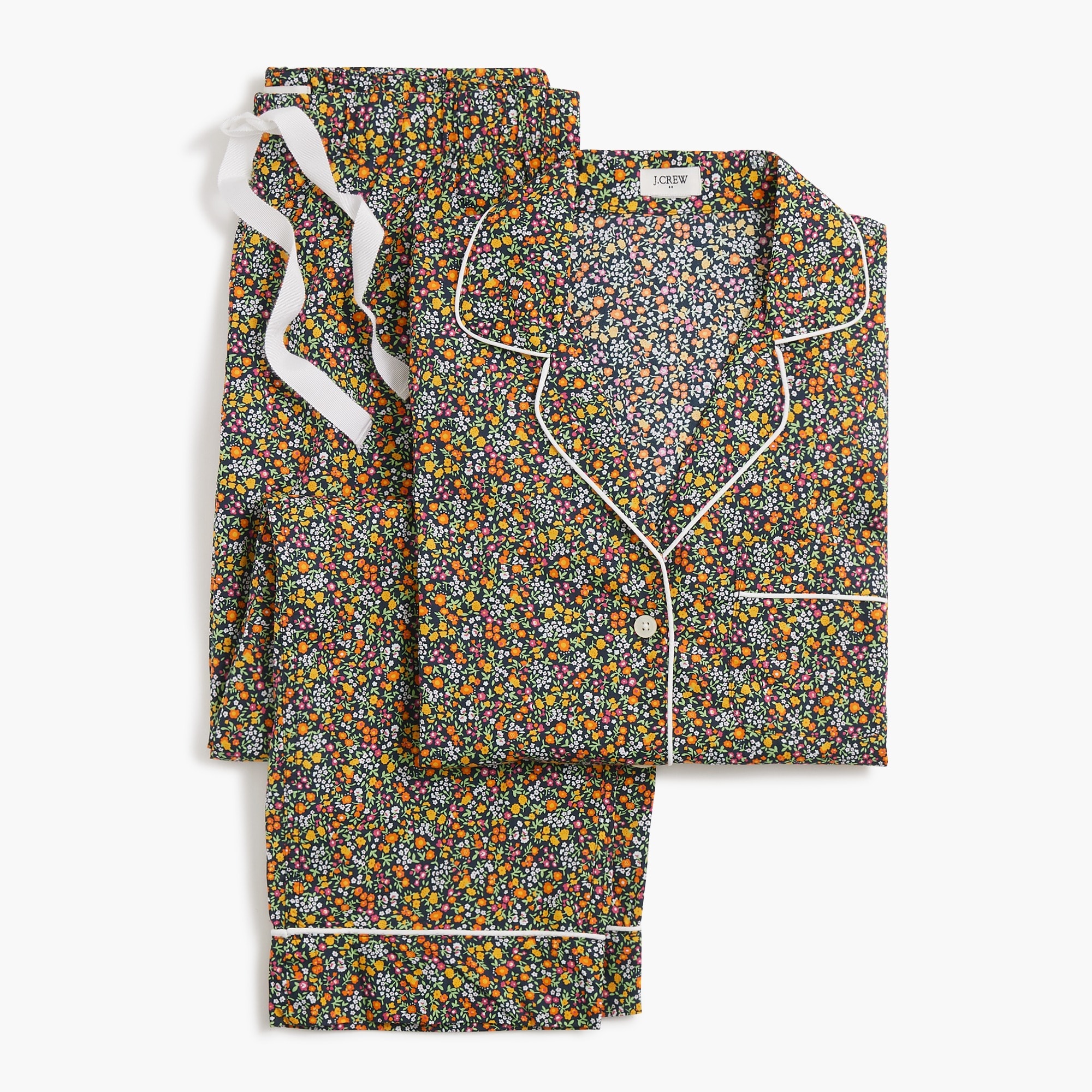 Factory Cotton Pajama Set With Cropped Pant For Women