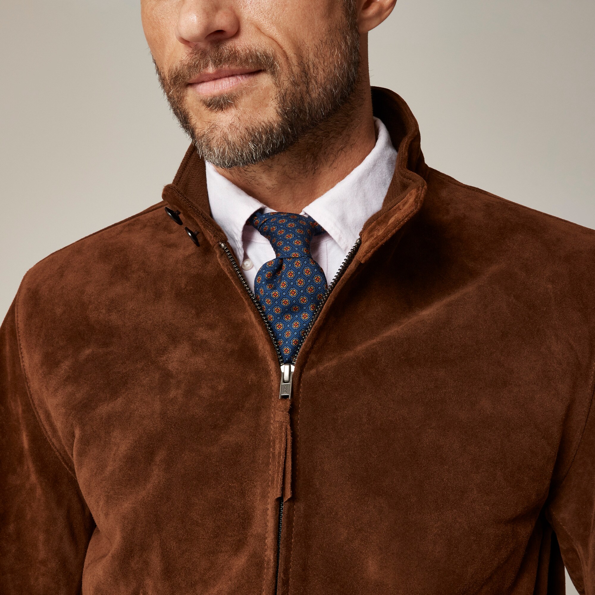 Harrington jacket in Italian suede
