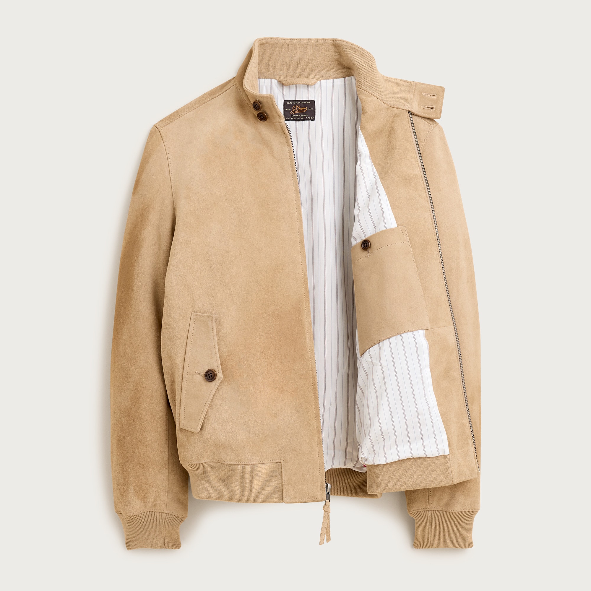 Harrington jacket in Italian suede