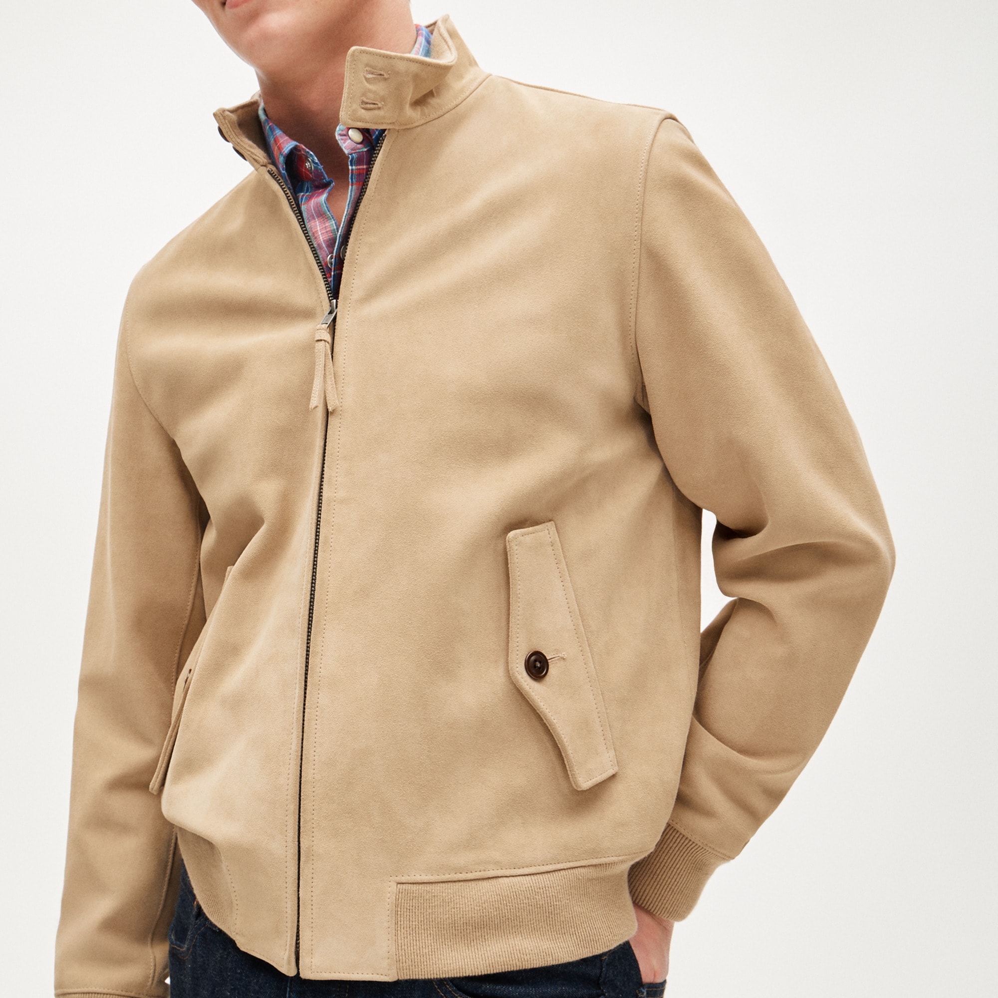 Harrington jacket in Italian suede