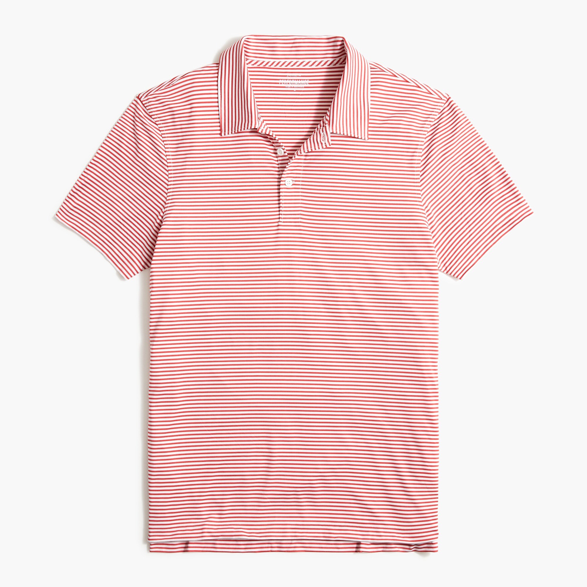 Striped performance polo shirt