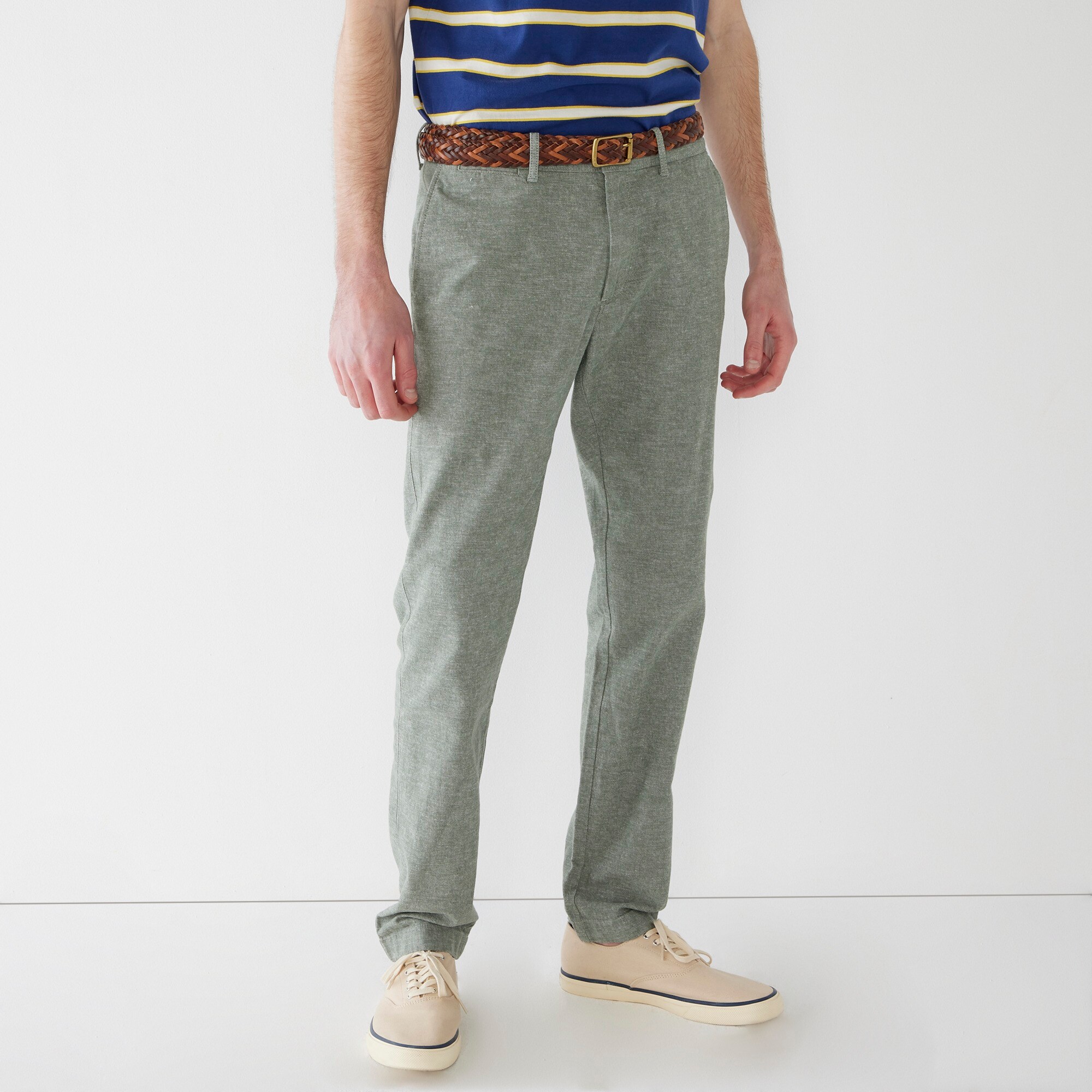 mens 484 Slim-fit chino pant in stretch slub cotton-linen