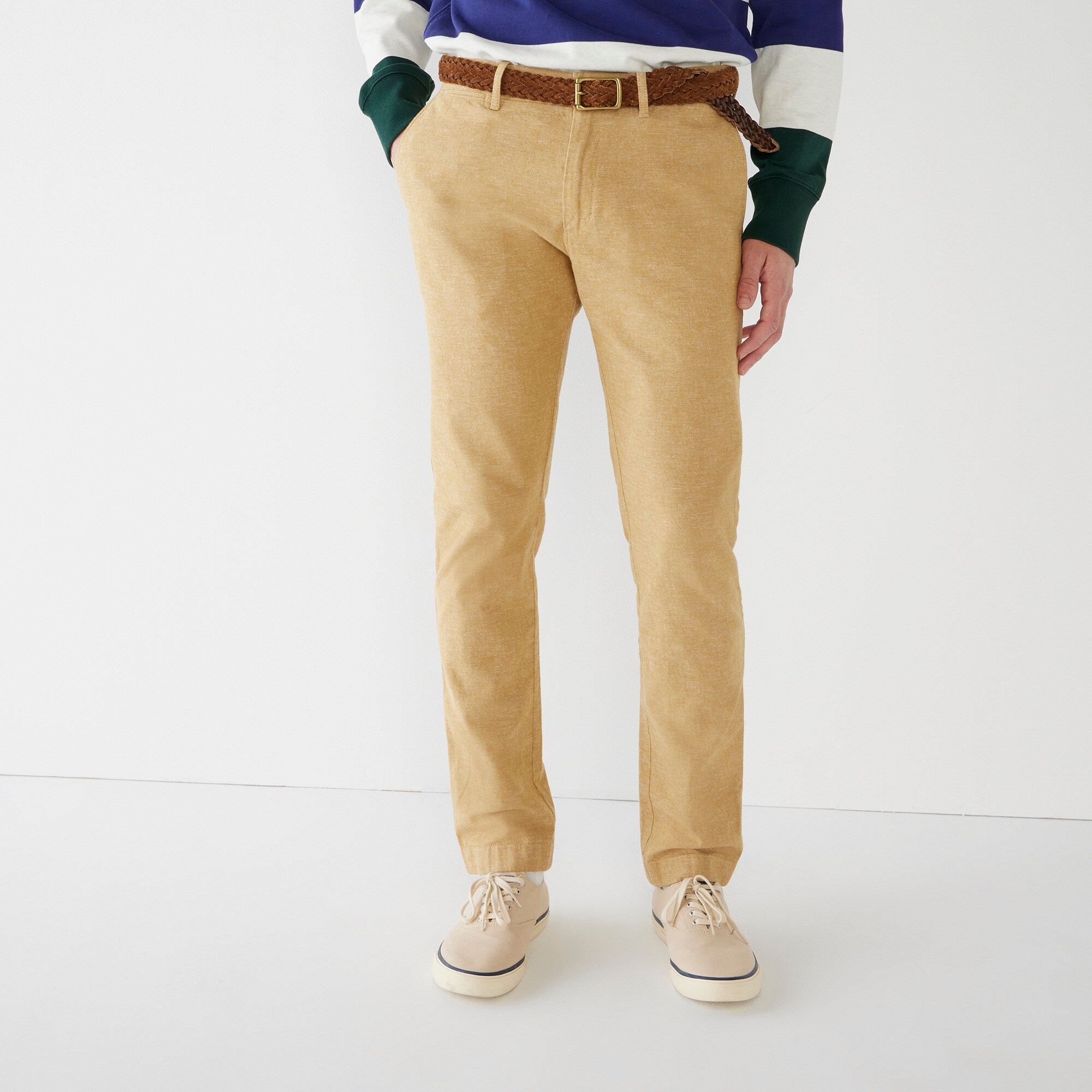 J.Crew: 484 Slim-fit Chino Pant In Stretch Slub Cotton Blend For Men