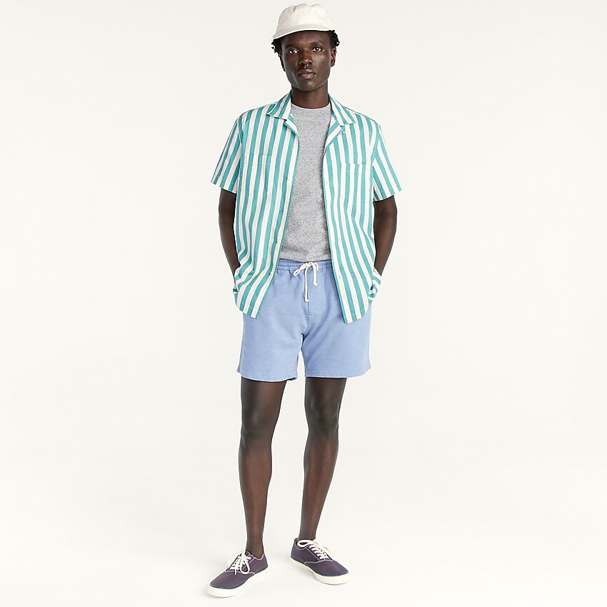 j.crew: 6.5" lightweight french terry dock short for men, right side, view zoomed