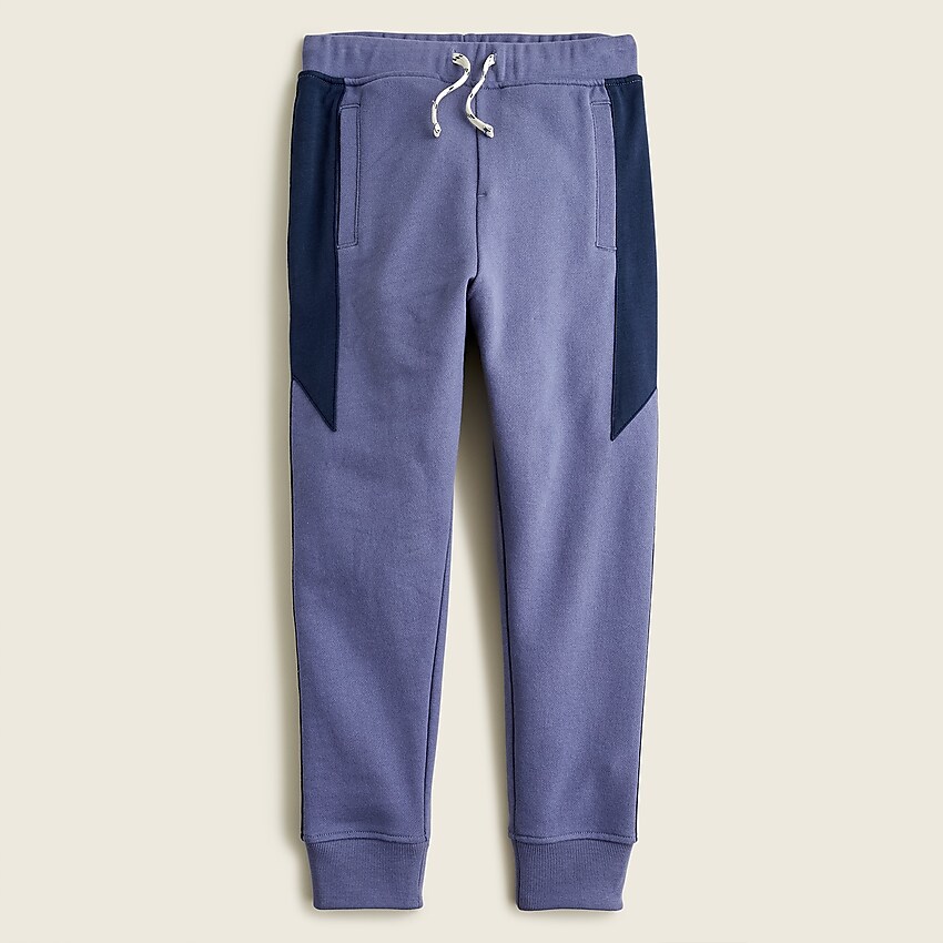 j.crew: boys' french terry lightning bolt slim-slouchy sweatpant for boys, right side, view zoomed