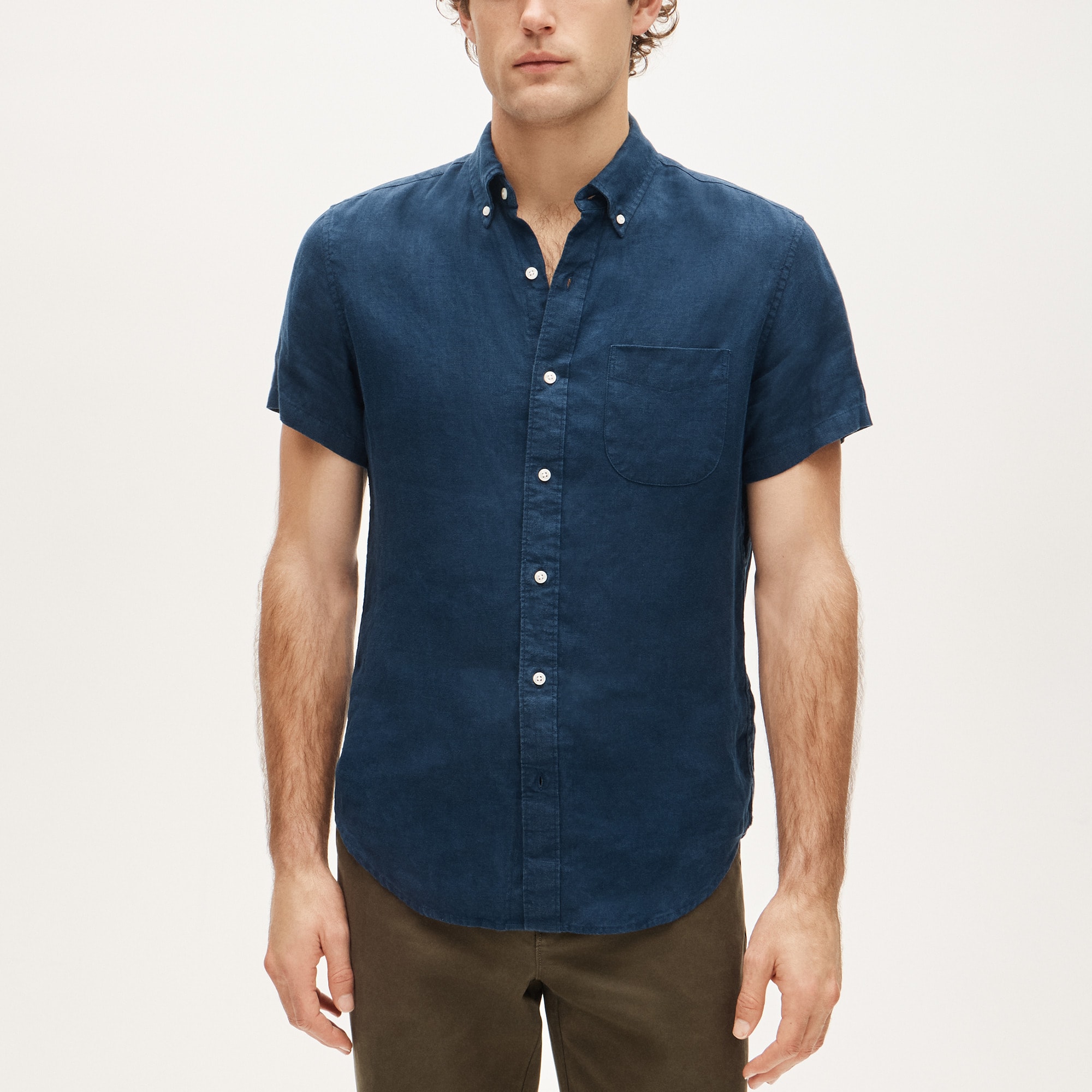 Short-sleeve Baird McNutt Irish linen shirt