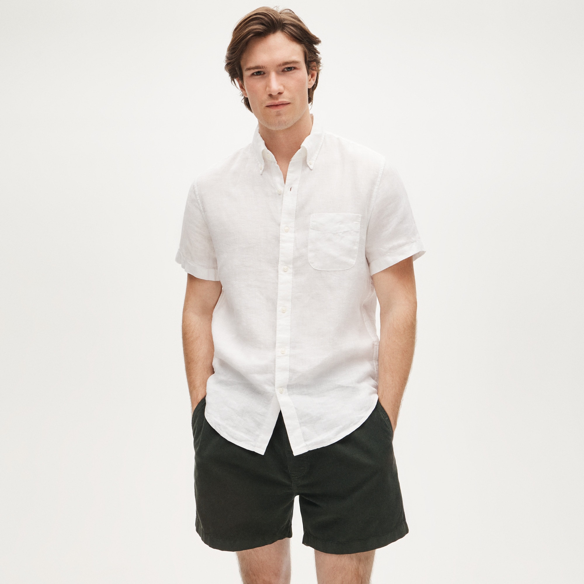 Short-sleeve Baird McNutt Irish linen shirt
