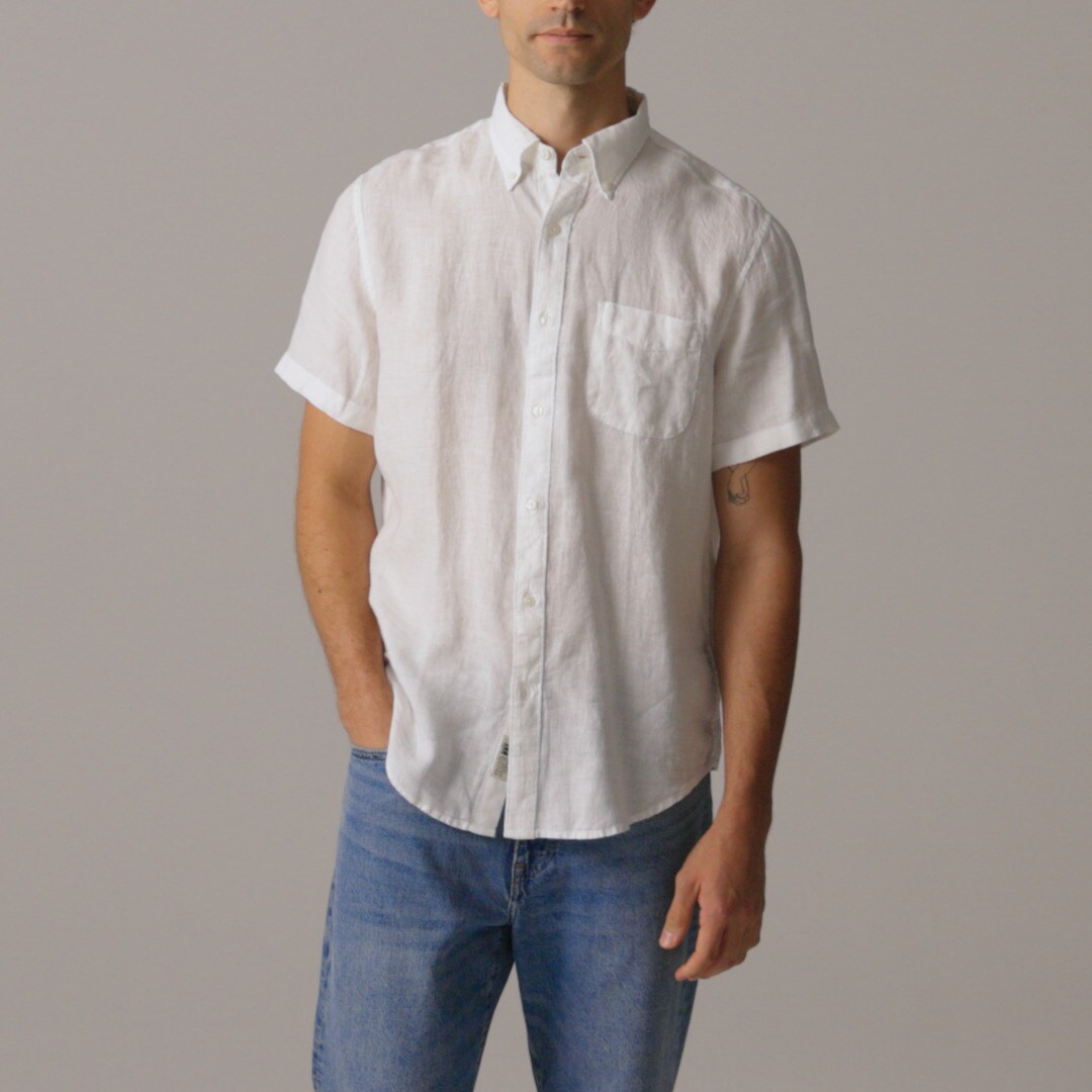 Short-sleeve Baird McNutt Irish linen shirt