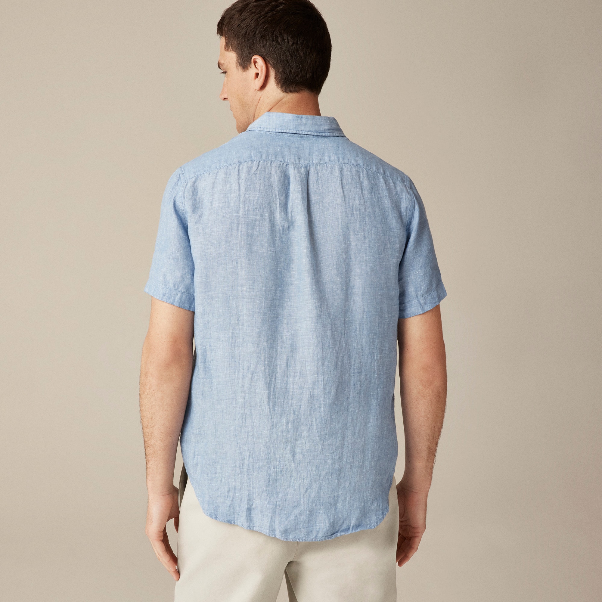 Short-sleeve Baird McNutt Irish linen shirt