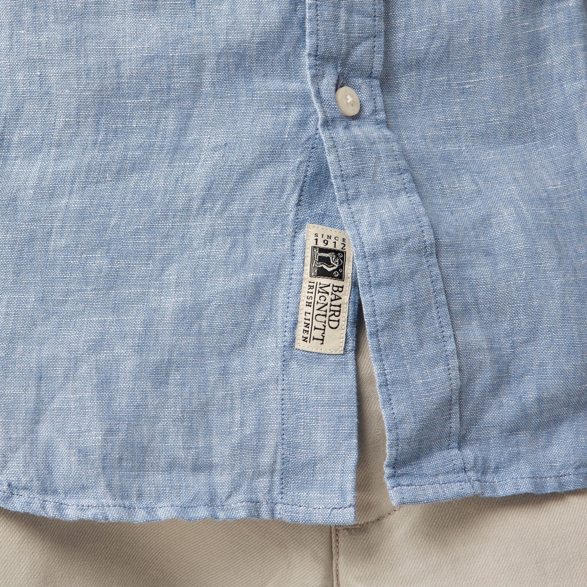 Short-sleeve Baird McNutt Irish linen shirt