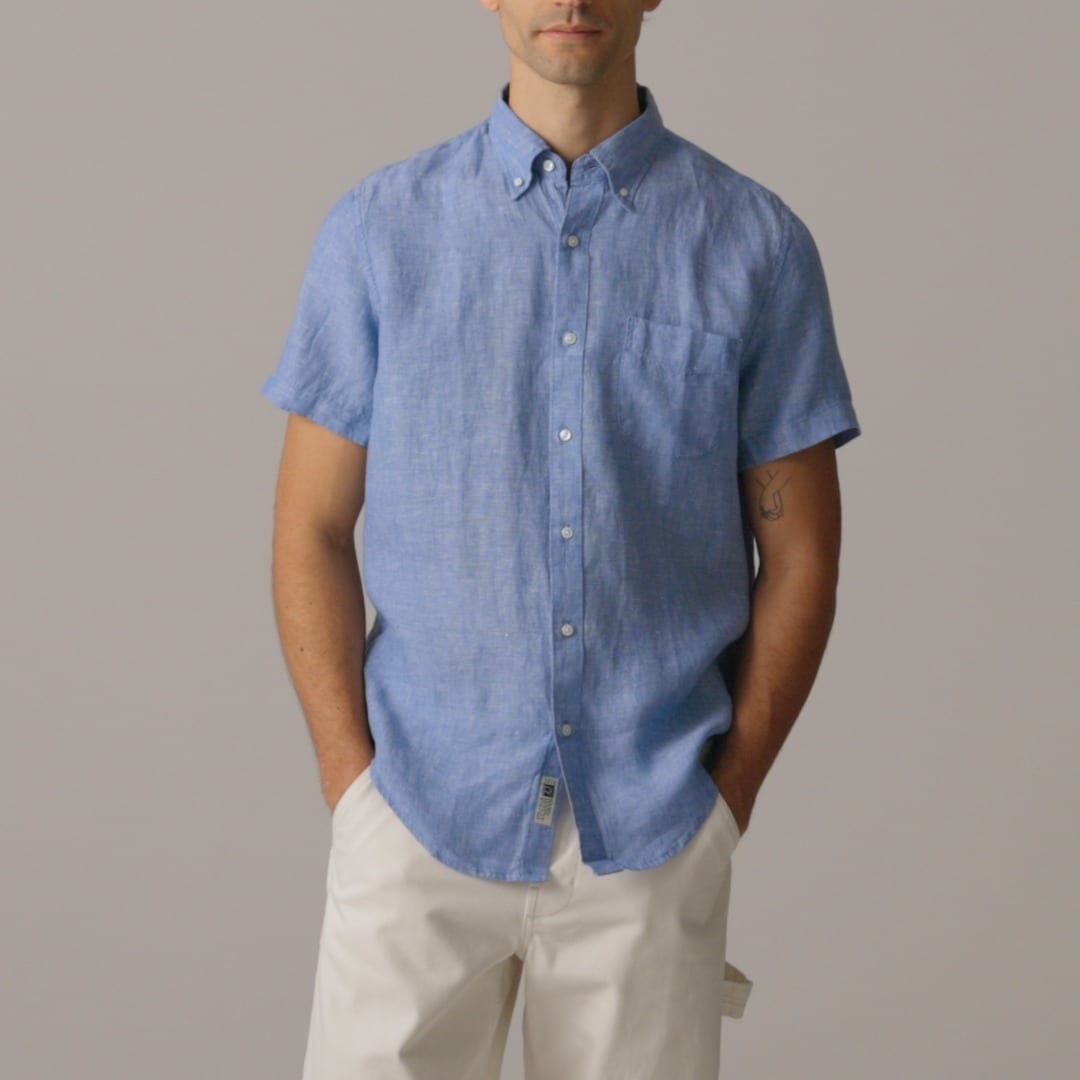 Short-sleeve Baird McNutt Irish linen shirt