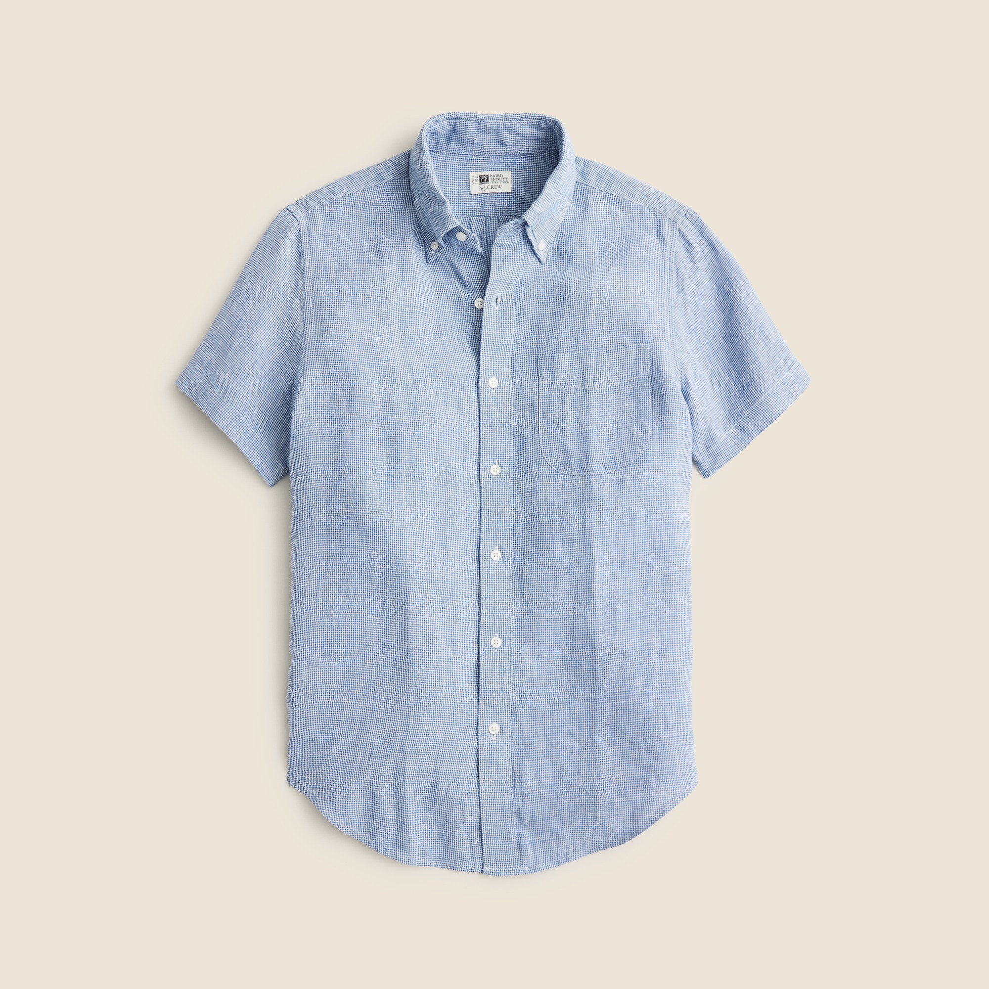  Short-sleeve Baird McNutt Irish linen shirt